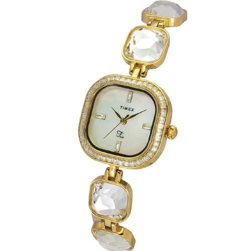 Timex Fria Women Mother of Pearl Square Dial Analog Watch 25.6mm TWEL17106 - view 2