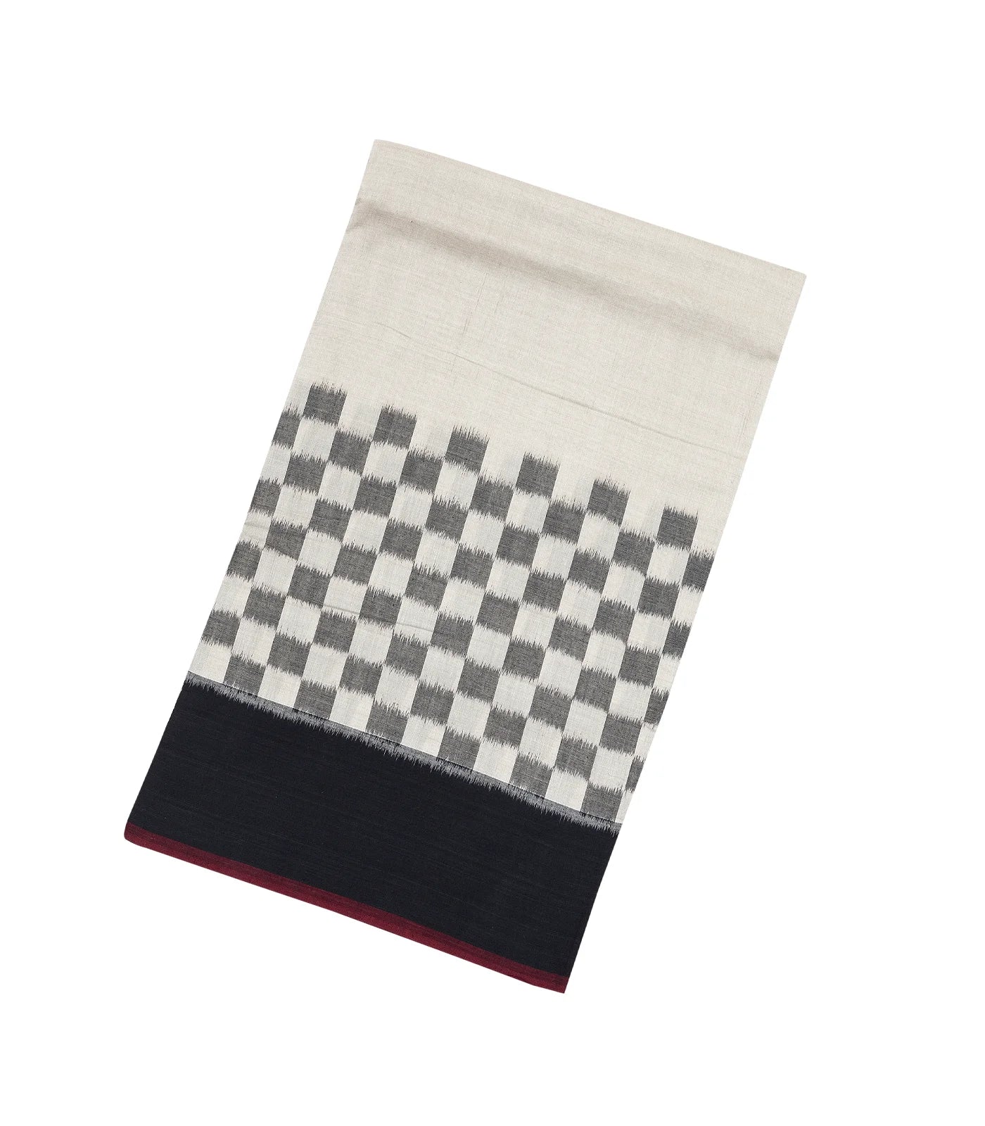 RmKV Off White Handloom Orissa Cotton Saree With Contrast Border
