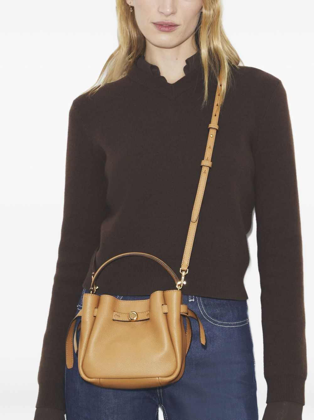 Tory Burch Mini Romy Bucket Bag – Calf Leather 100% - view 5