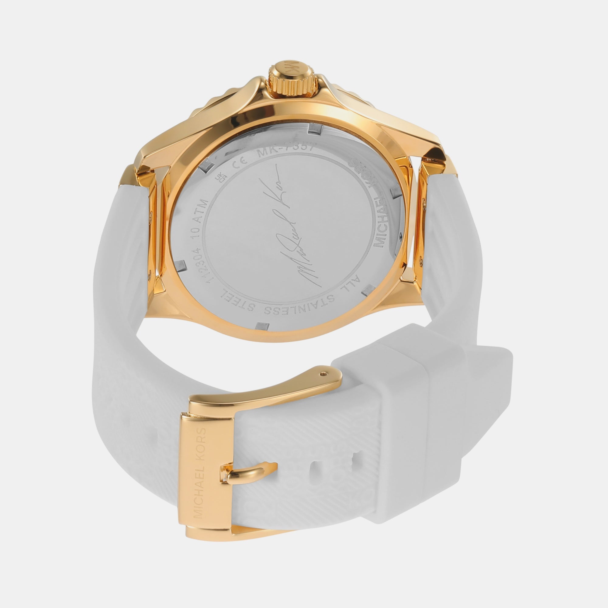 Michael Kors Everest Women Quartz Gold Dial Analog Silicone Watch MK7357 - view 2