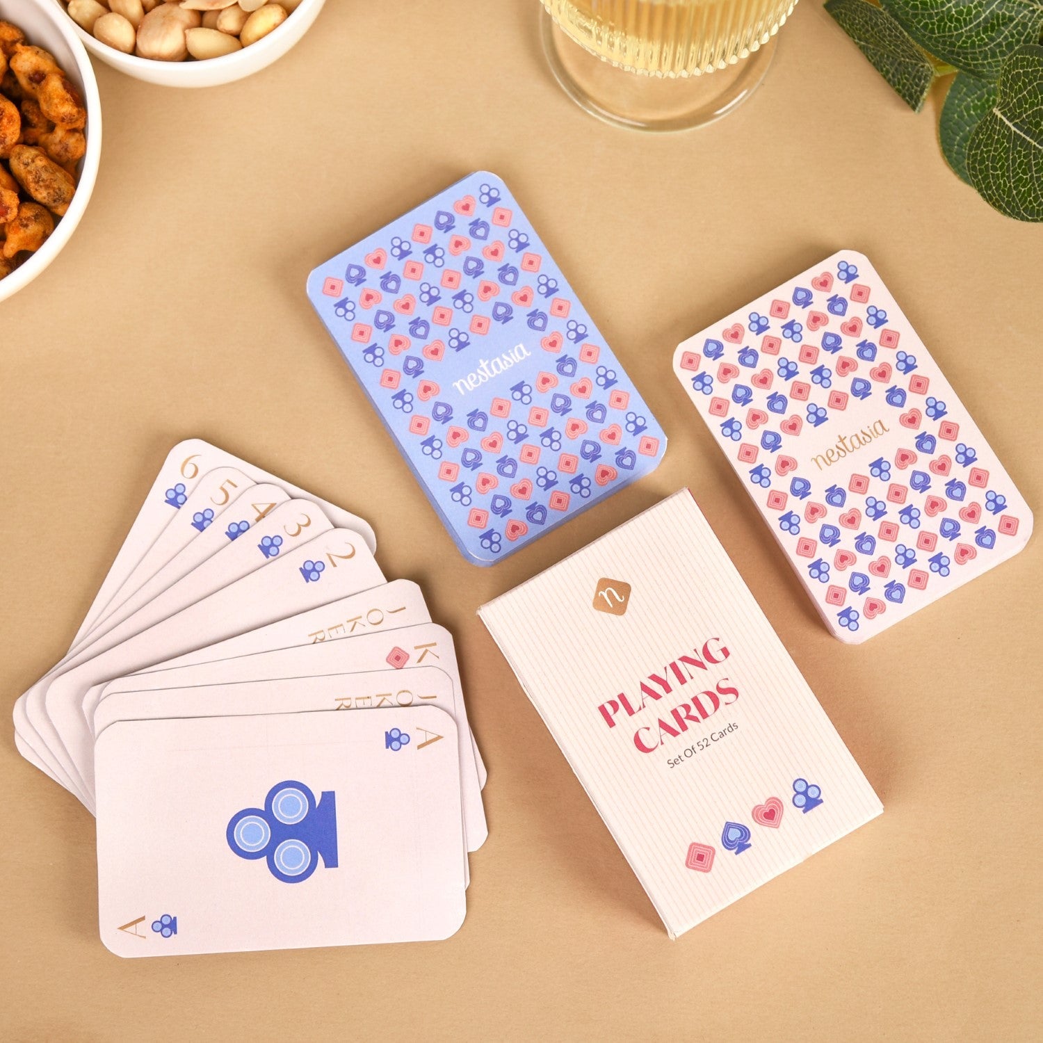 Nestasia Deck Of 2 Playing Cards Set In Pink And Blue