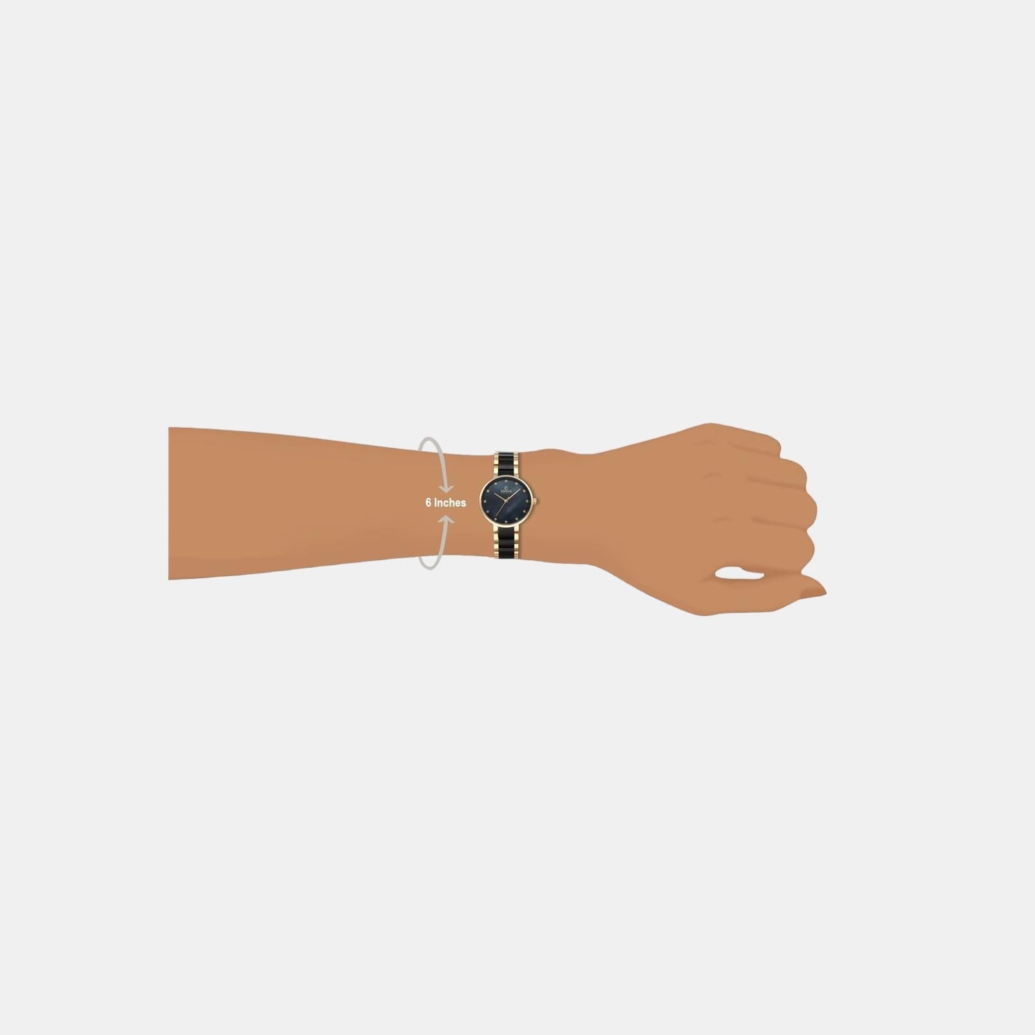 Obaku Glad Blackgold Women Quartz Black Dial Analog Stainless Steel Watch V189LXGBSB - view 4