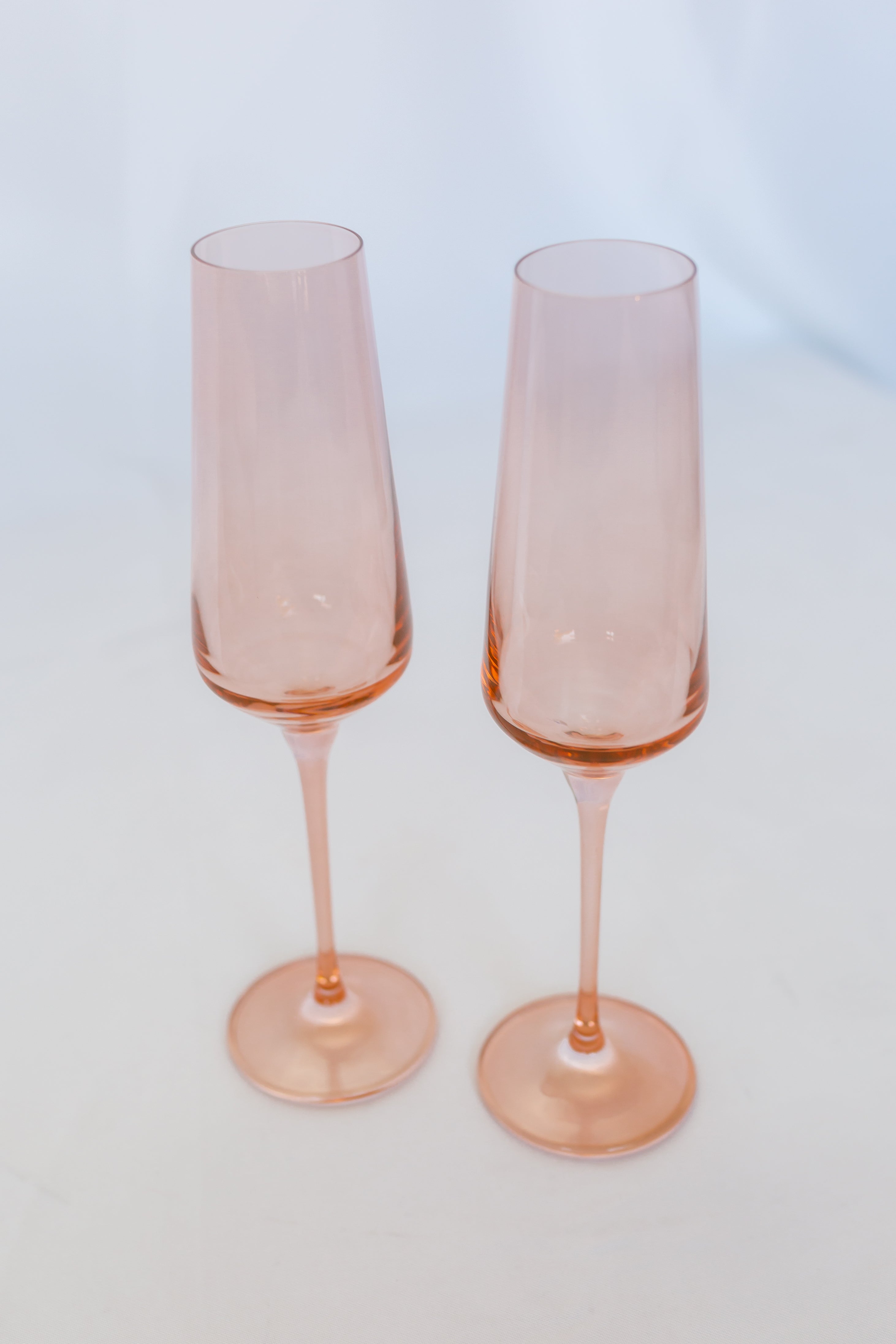 Estelle Colored Glass Estelle Colored Champagne Flute - Set of 2 {Blush Pink} - view 2