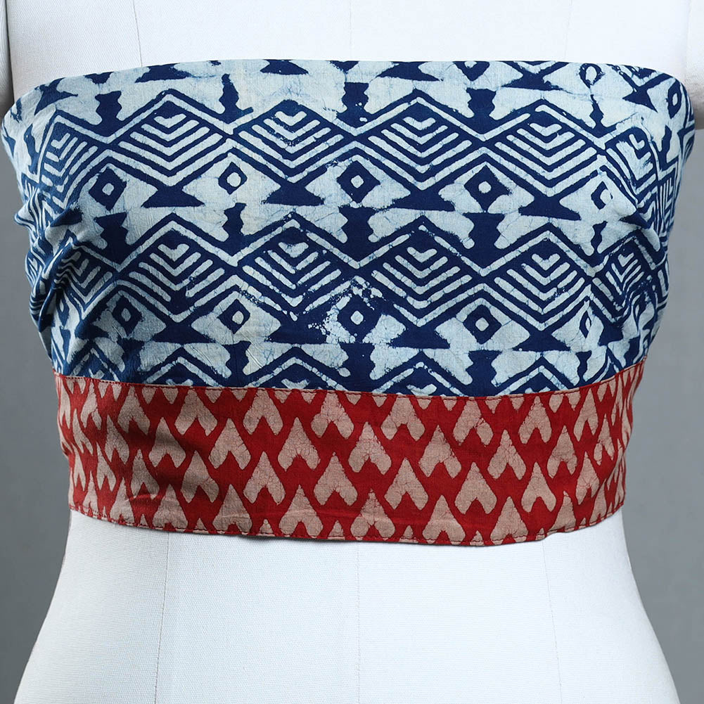 NOORI BAZAR Blue - Block Print Cotton Pipad Blouse Piece 133 - view 3