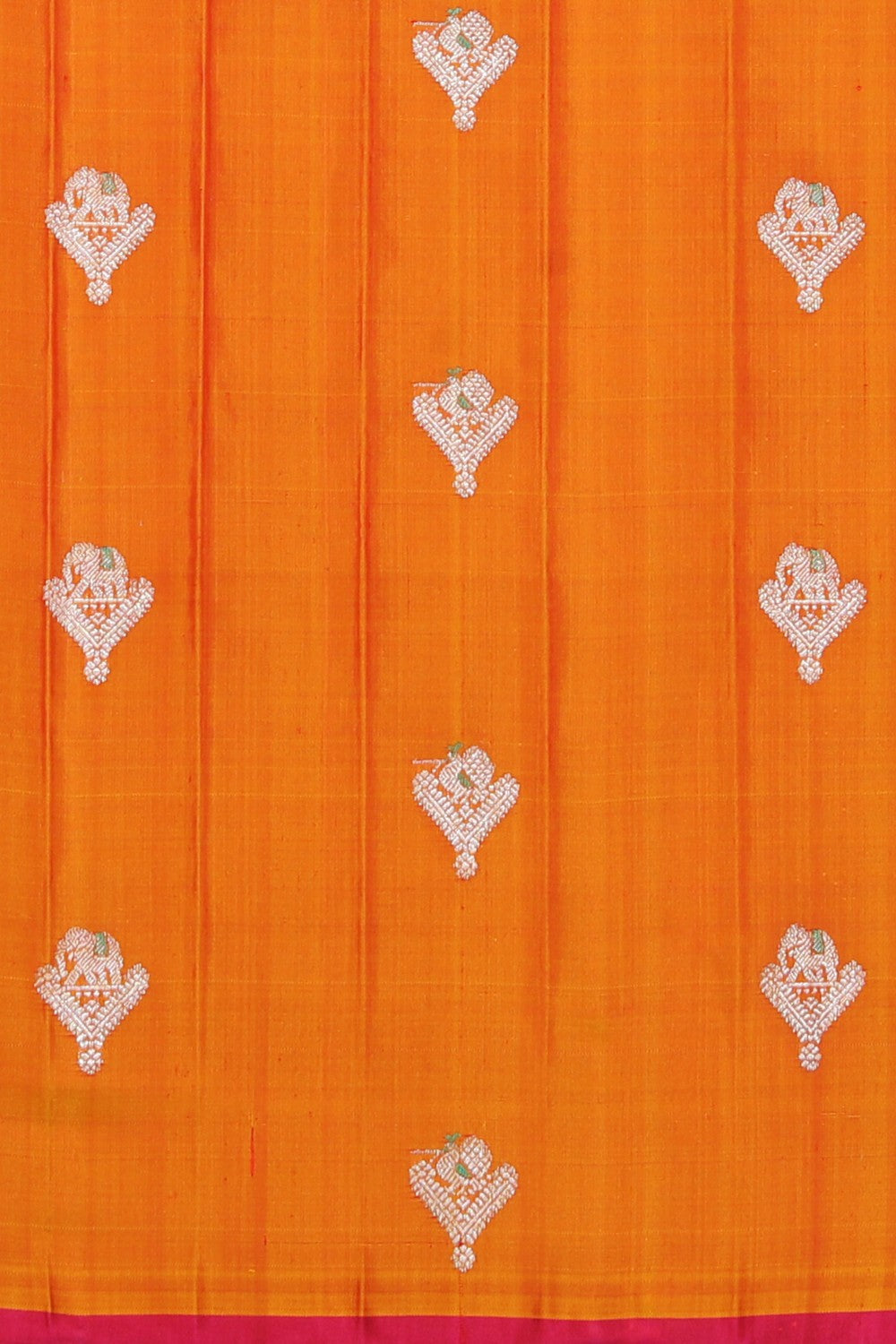 Kalanjali Gadwal Silk Yellow Saree – Women's - view 3