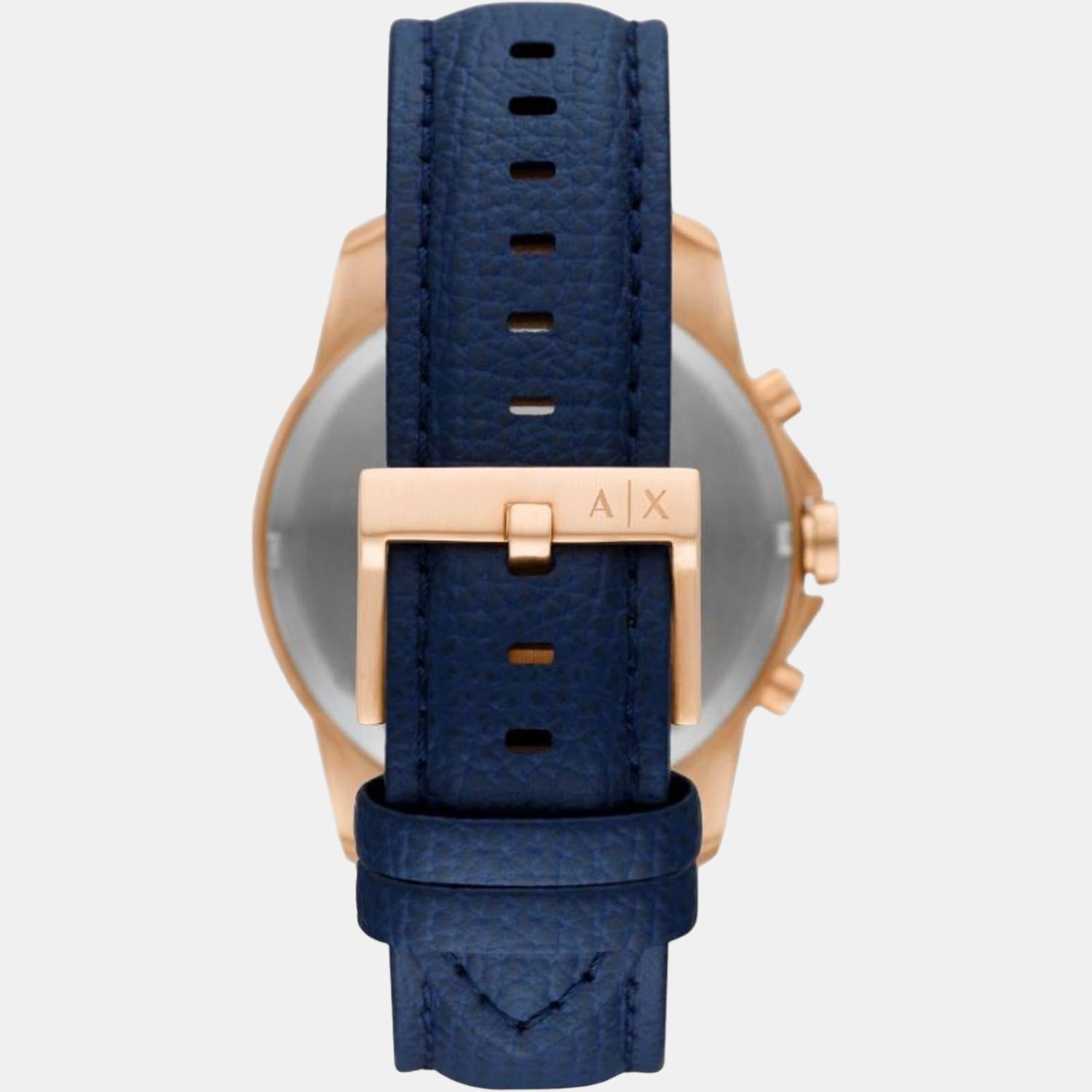 Armani Exchange Banks Men Quartz Blue Dial Chronograph Leather Watch AX1723 - view 3