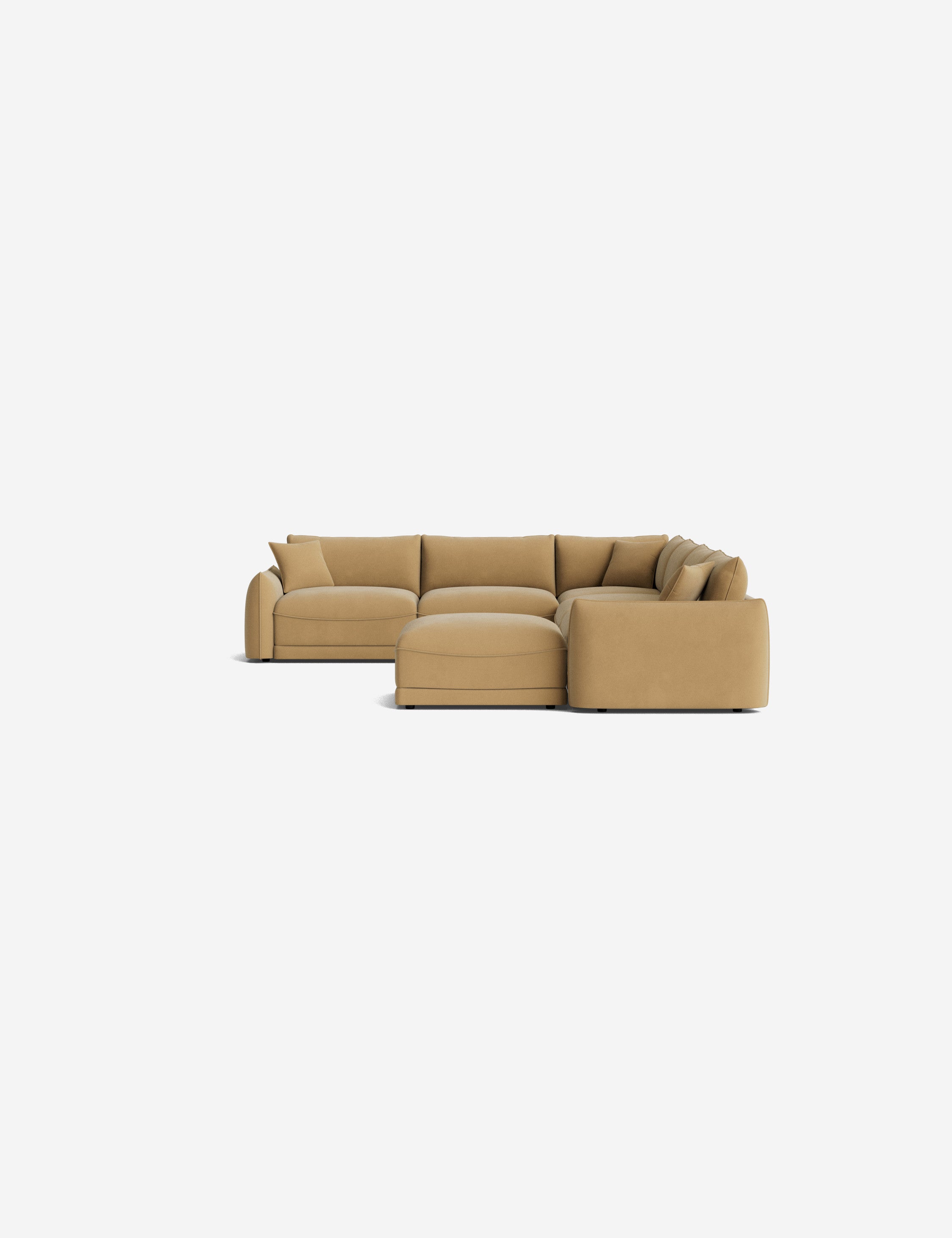 Lulu and Georgia Balmer Modular Corner Sectional Sofa With Ottoman - view 74