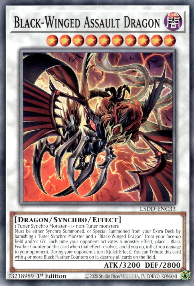 Yu-Gi-Oh! Black-Winged Assault Dragon - L5DD-ENC33 - Common - 1st Edition