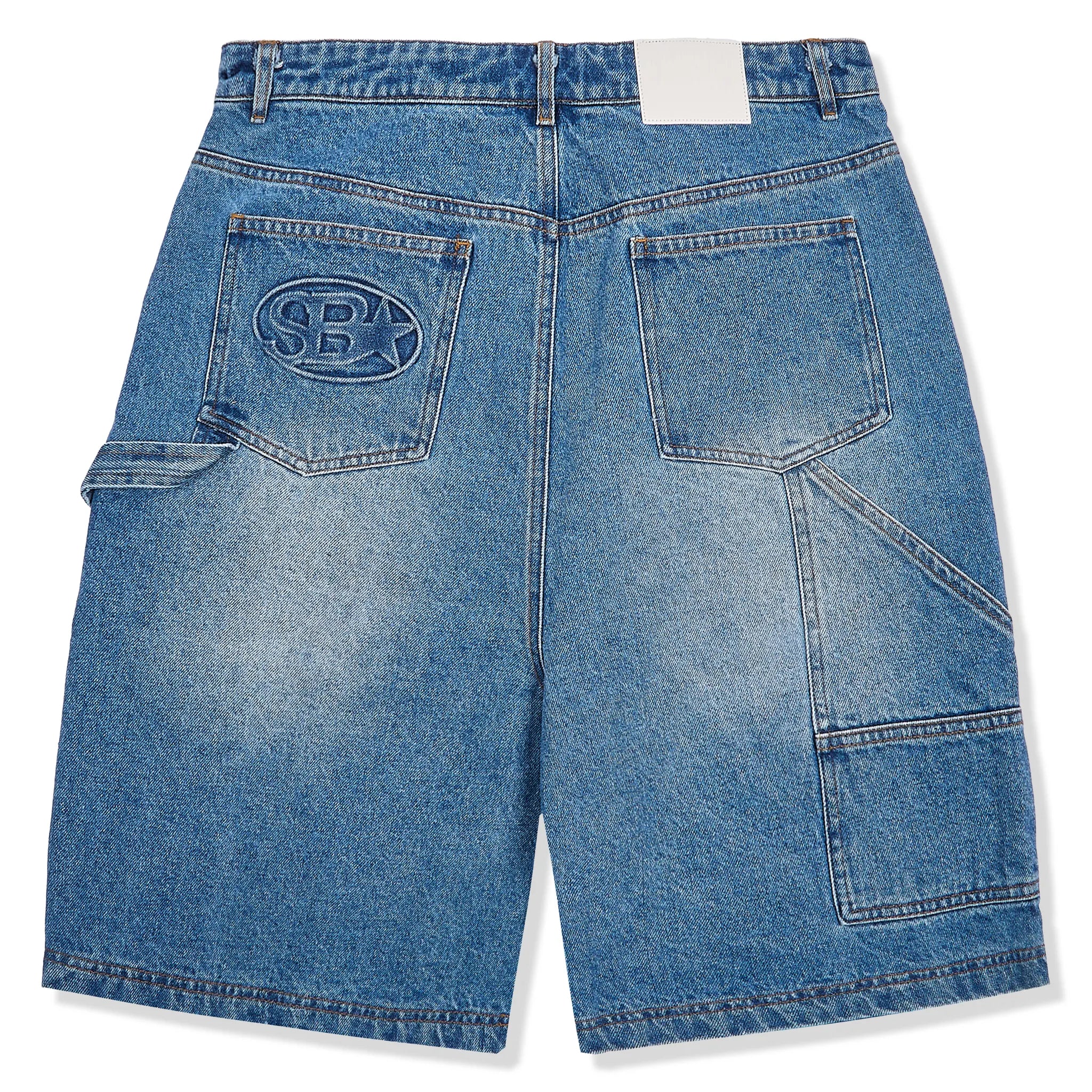 Samuel Bailey SB Double Knee Denim Blue Shorts - view 2