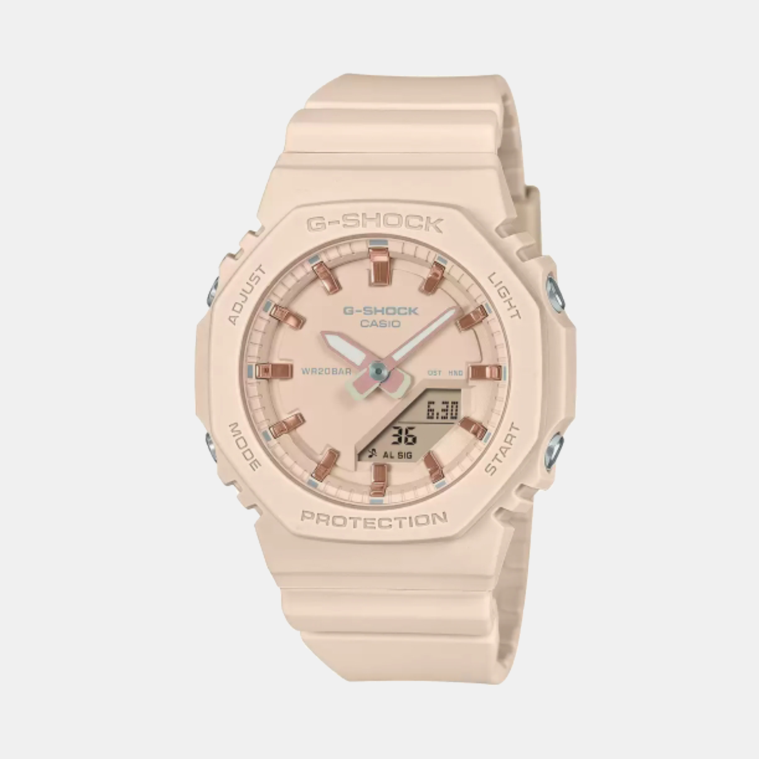 Casio G-Shock Women Quartz Pink Dial Analog-Digital Resin Watch G1699