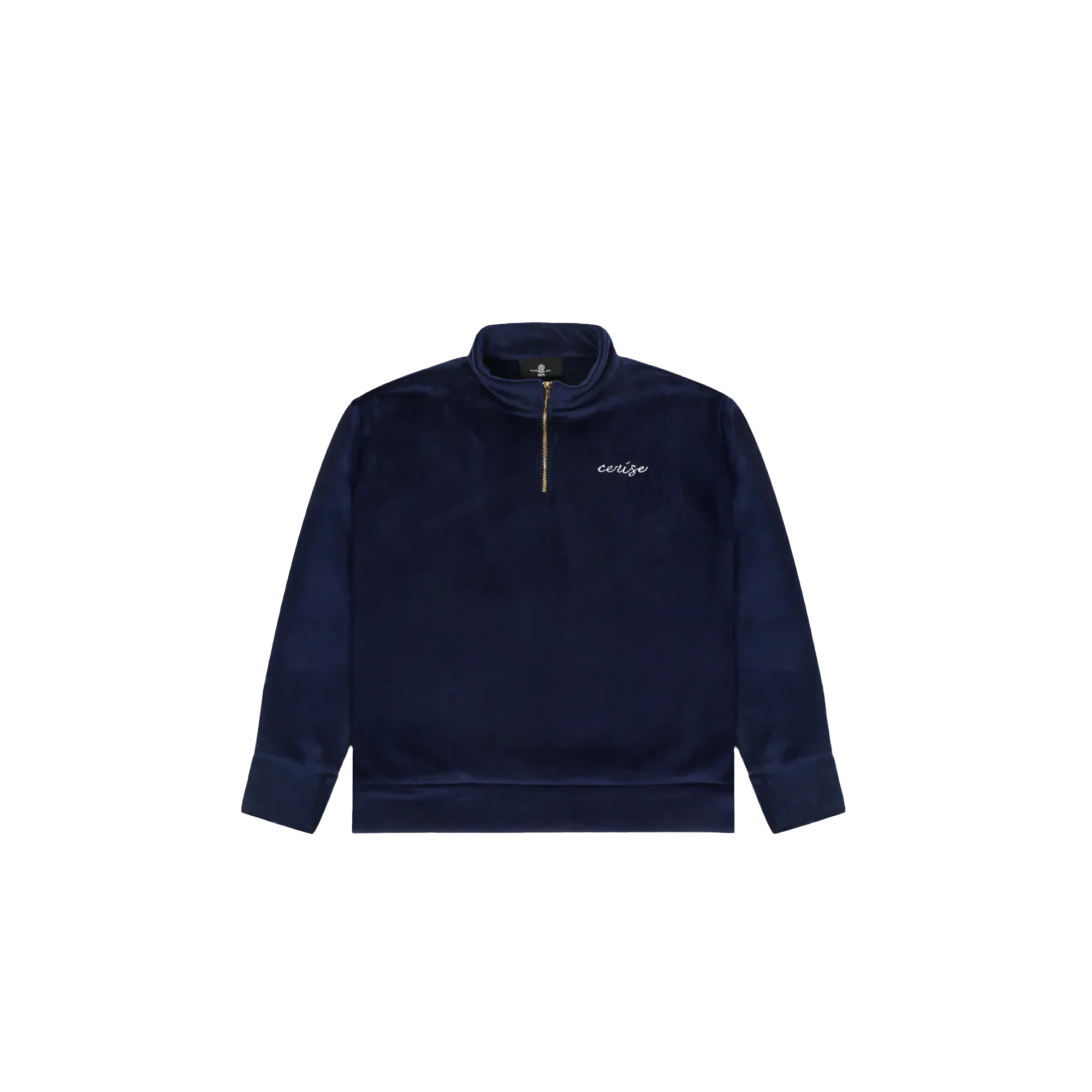 Cerise Clothing Cerise Cord Half Zip - Navy Blue