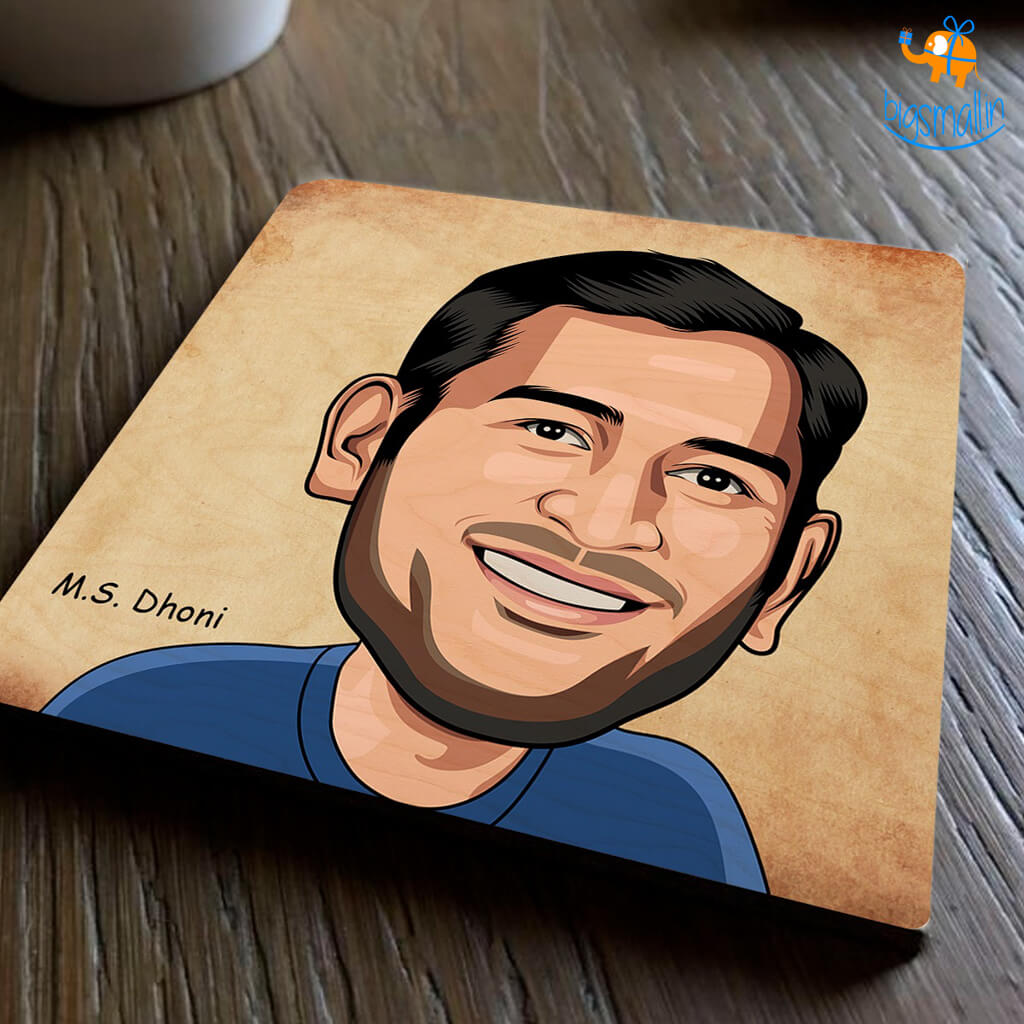 Bigsmall_cc MS Dhoni Wooden Coasters - view 4