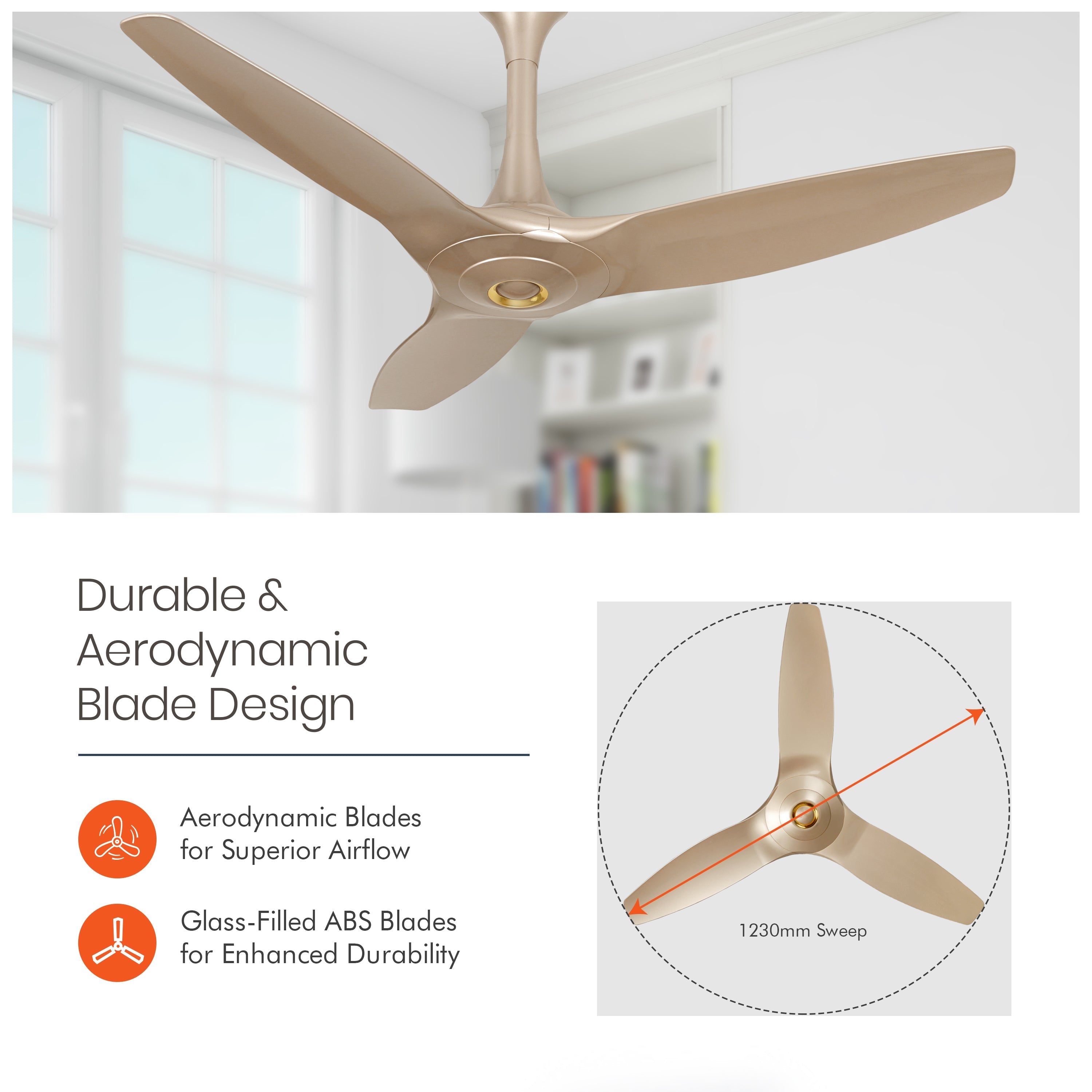 orientelectric Aeroquiet 5 Star Rated Premium BLDC PRO Ceiling Fan - view 20