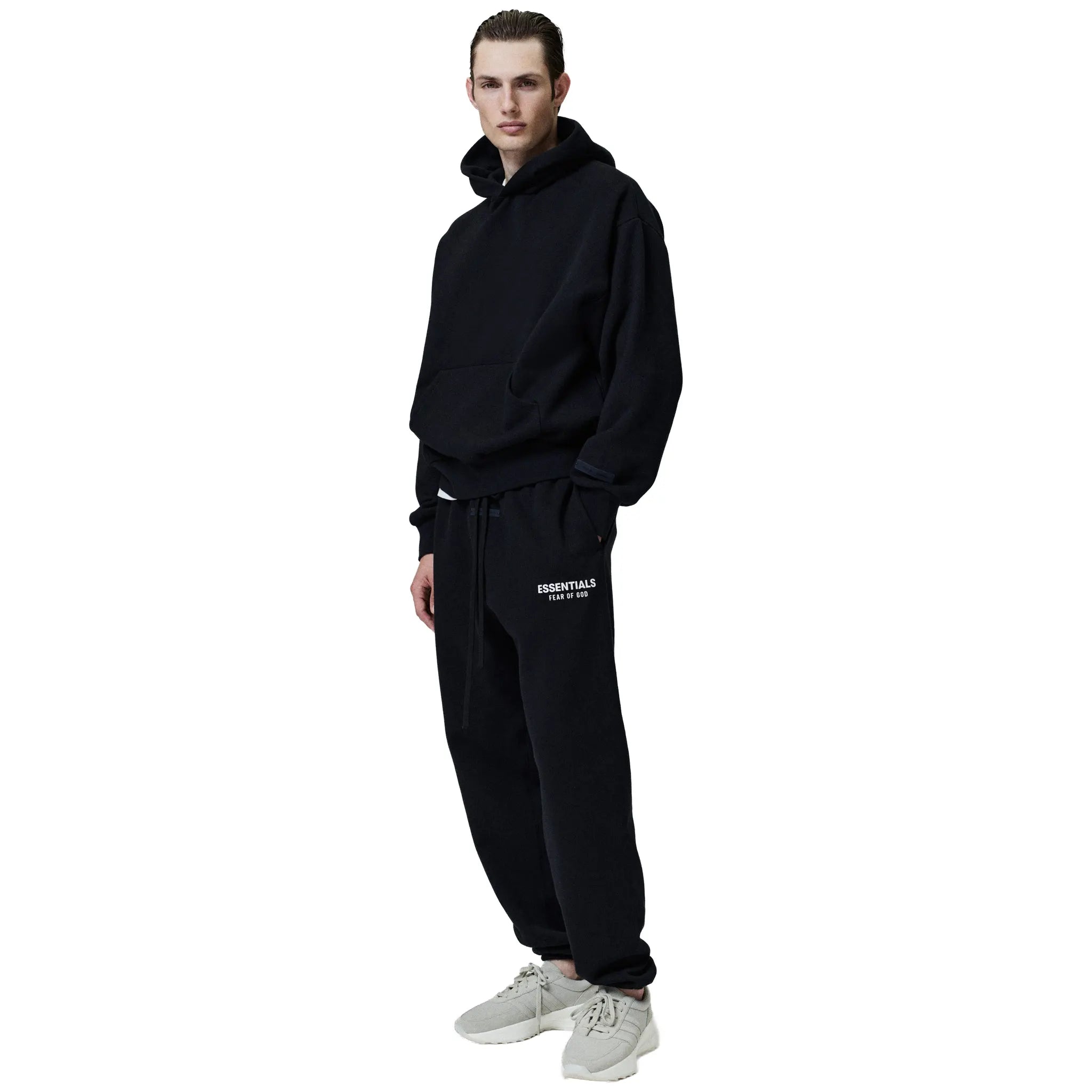 Fear Of God Essentials Classic Jet Black Hoodie (SS25) - view 3
