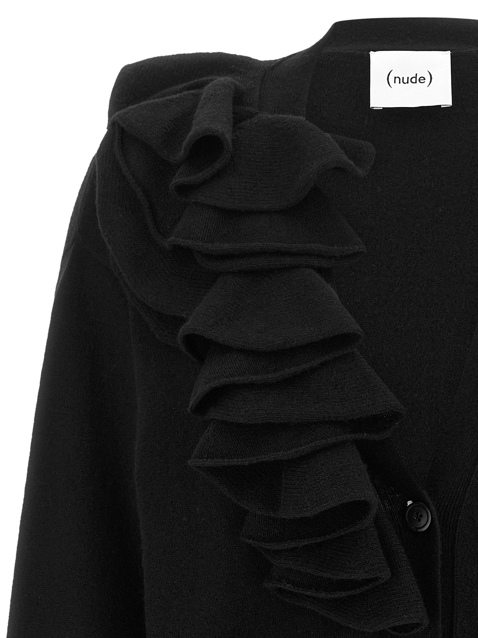 Nude Ruffle Cardigan - view 3