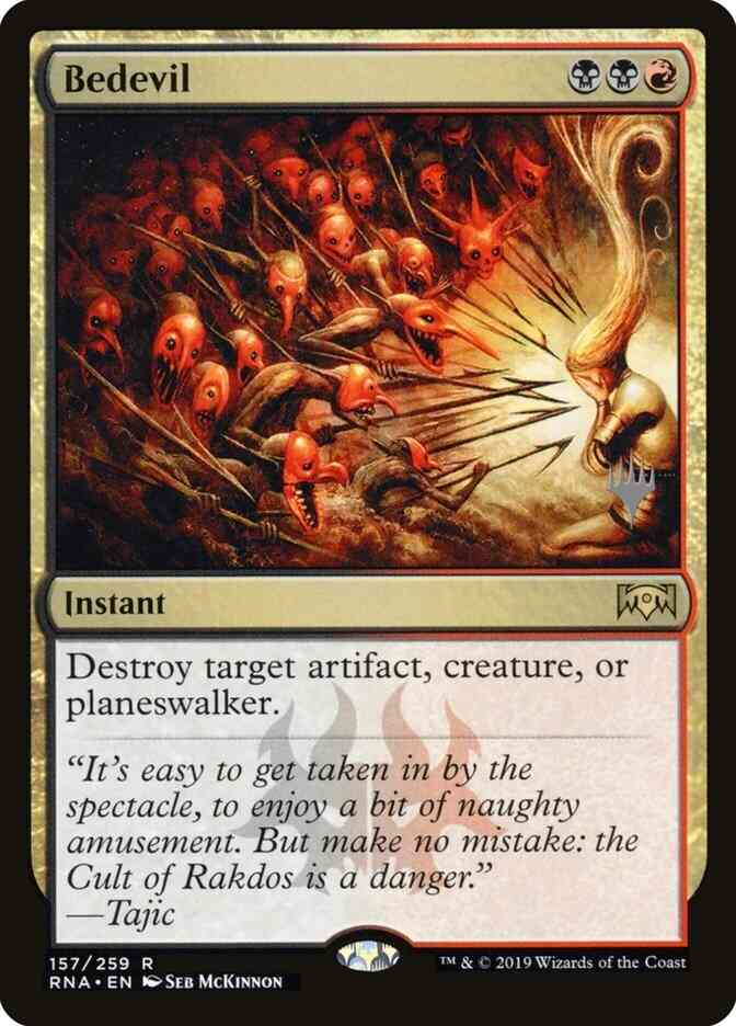 Bedevil 157p promo – Magic Bedevil [157p] [Promo Pack] [Ravnica Allegiance Promos] [Non-Foil]