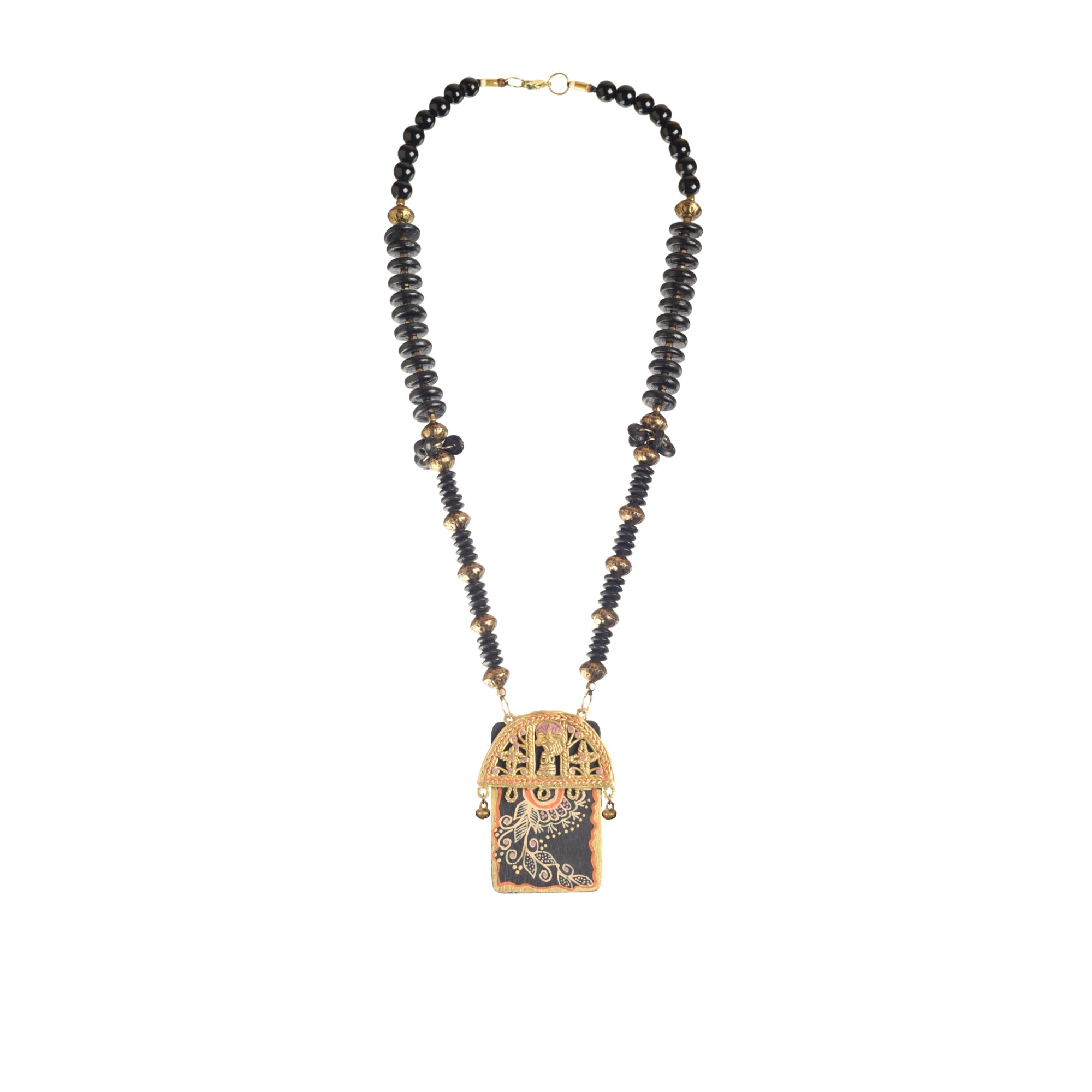 ART CREATIONS BY SUMAN SONTHALIA Black Kingdom Of Nile Handcrafted Necklace - view 2