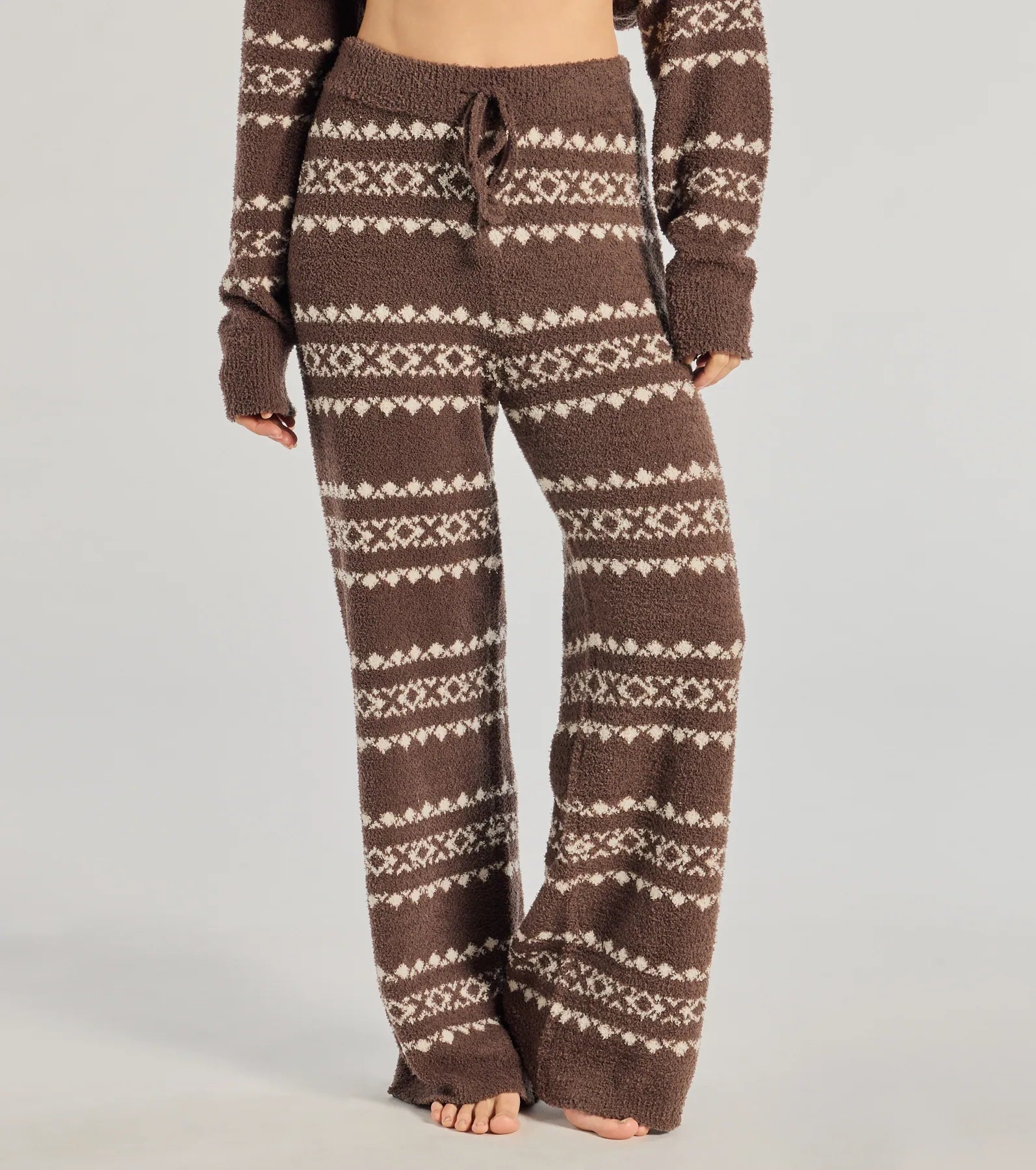 Windsor Cozy Wonderland Fair Isle Chenille Knit Pajama Joggers - view 4