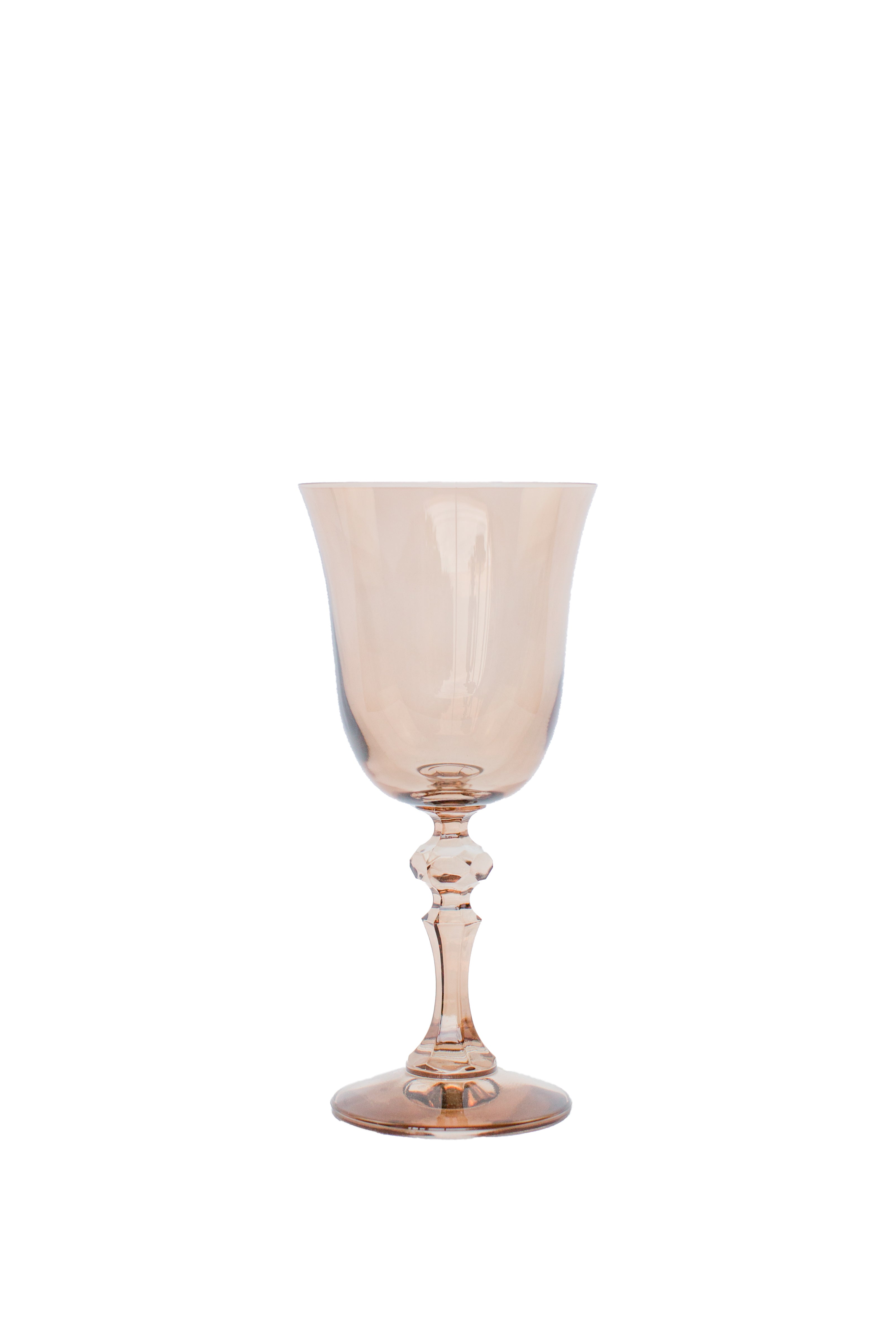 Estelle Colored Glass Estelle Colored Regal Goblet - Set of 6 {Mocha Mousse (Our Amber Smoke)} - view 5