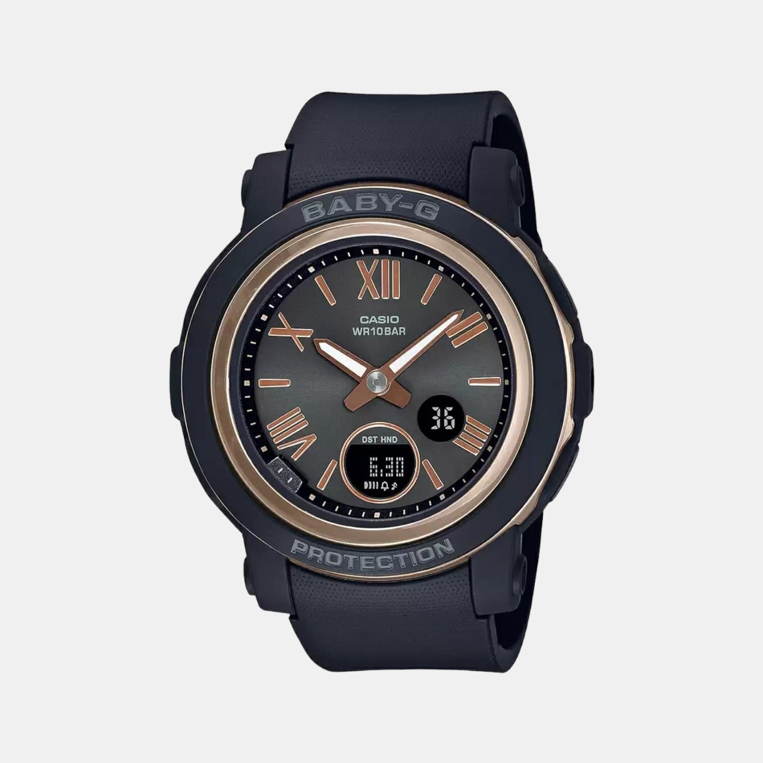 Casio Baby-G Women Quartz Black Dial Analog-Digital Resin Watch B218