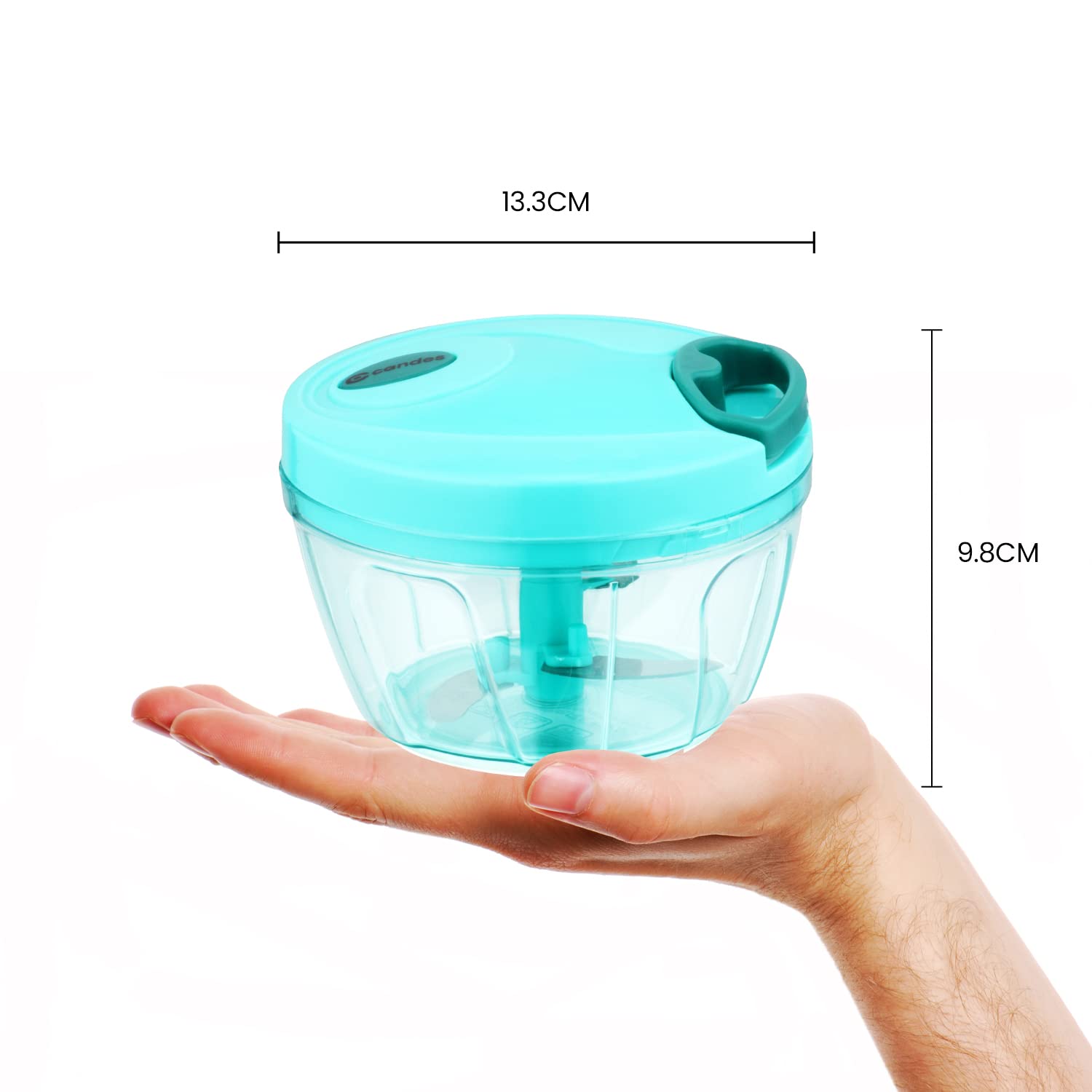 Candes Quick Hand Stainless Steel Blades, Vegetable & Fruits Chopper - Green - view 6