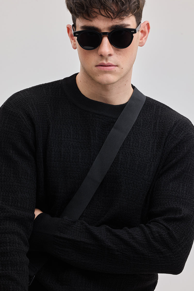 SNITCH Black Knitted Sweater - view 4