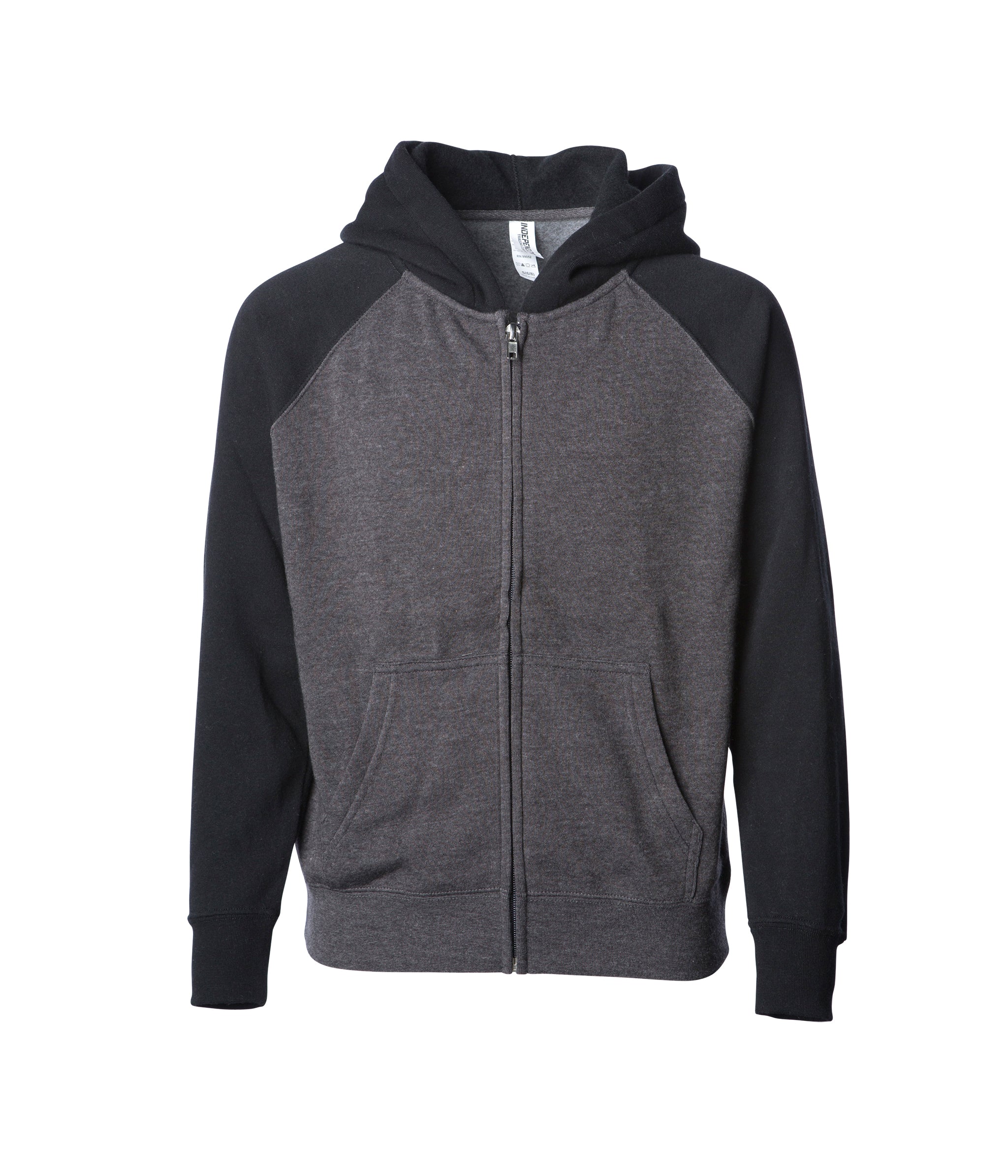 Independent Trading Company Toddler Lightweight Special Blend Raglan Zip Hood - view 6