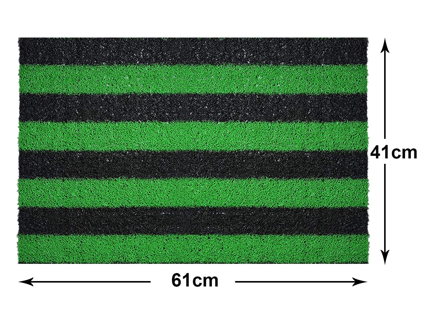 Kuber Industries Rubber Strips Design Door Mat for Porch/Kitchen/Bathroom/Laundry Room, 24"x16" Pack of 2 (Green) 54KM3997 - view 7