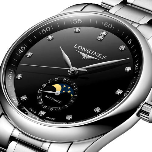 Longines Master Collection Black Lacquered Polished Dial Men 40mm - view 2