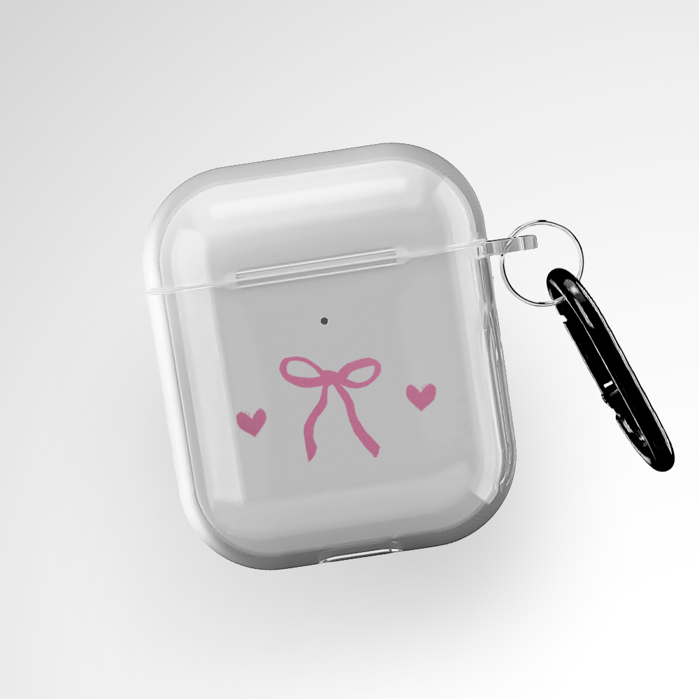 Cover It Up Hearts and Bow Clear Airpods 2nd Gen Case Covers