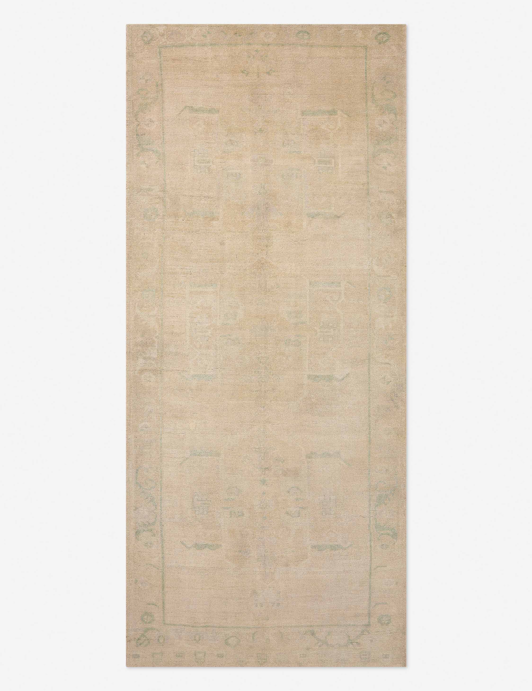 Lulu and Georgia Vintage Turkish Hand-Knotted Wool Runner Rug No. 606, 4'11" x 11'5"