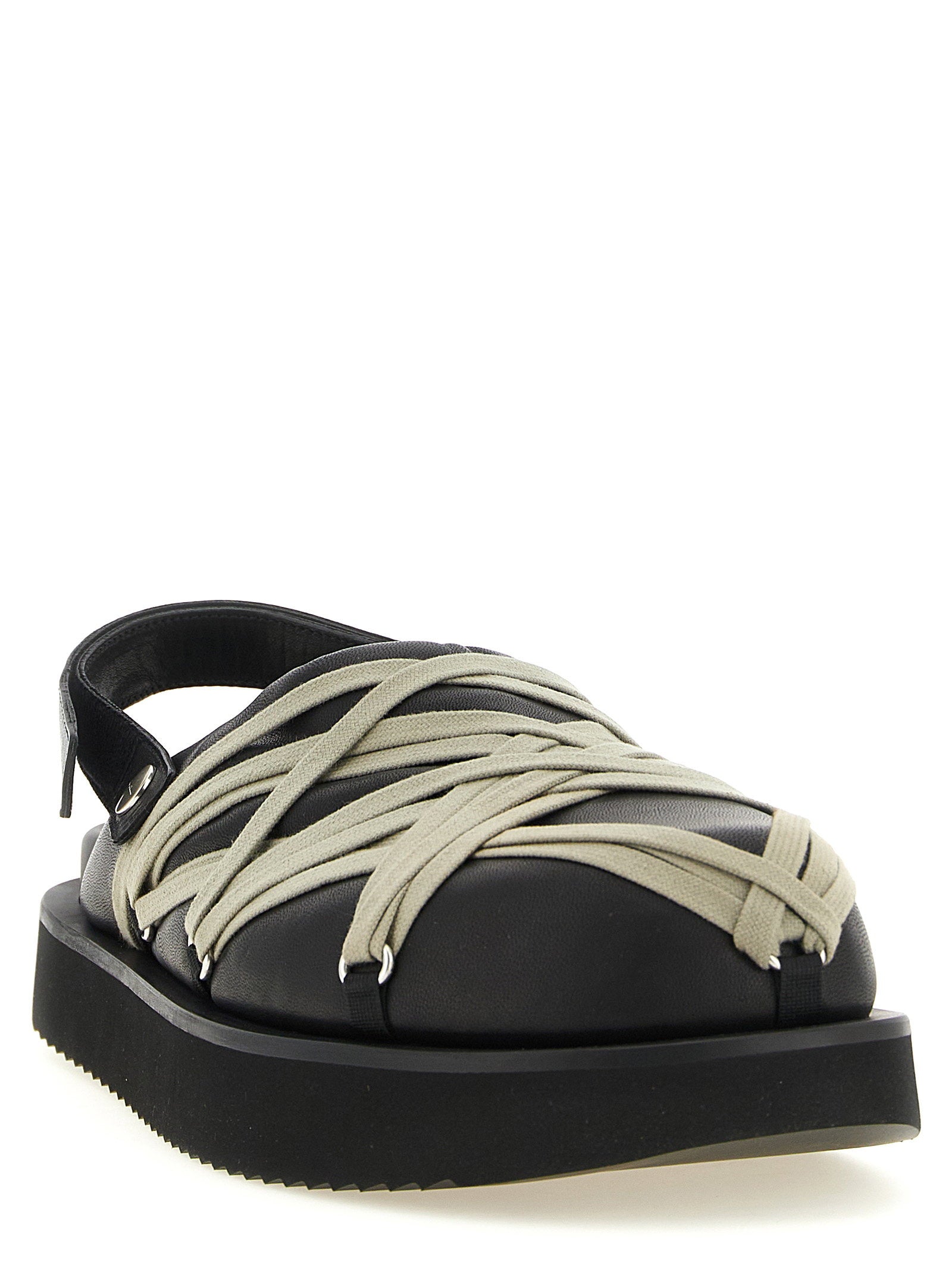 Rick Owens Padded Megalace Platform Sabots – 100% ram leather - view 2