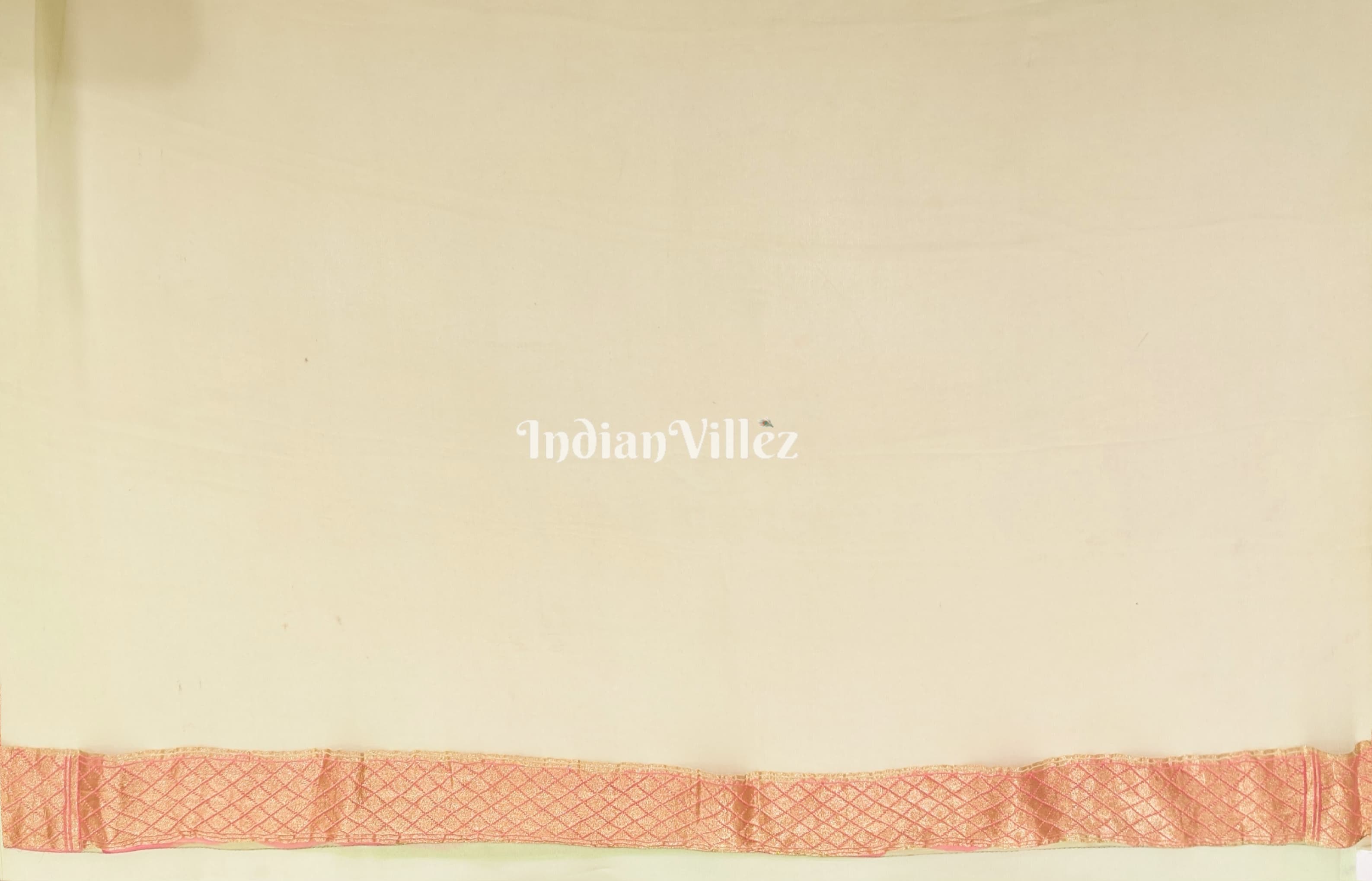 IndianVillèz Flower Motif Banarasi Khaddi Georgette Saree - view 4