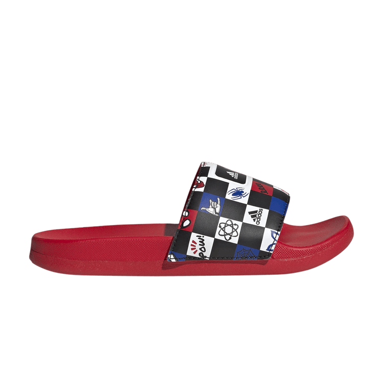 Yeezy adidas Adilette Comfort Slides Disney Spider-Man Core Black Cloud White Better Scarlet (GS)