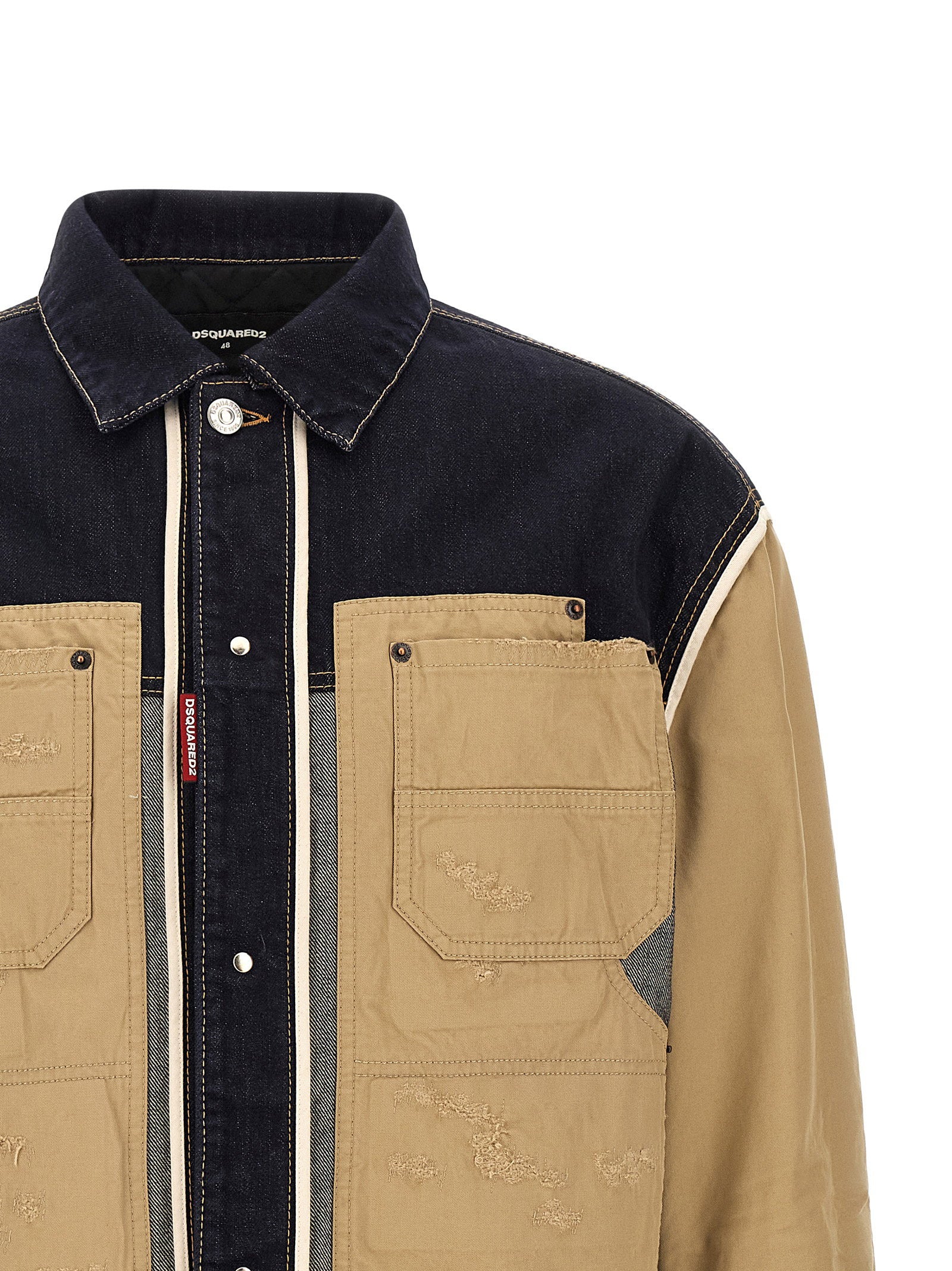 Dsquared2 Two-material Denim Jacket – 100% cotton - view 3
