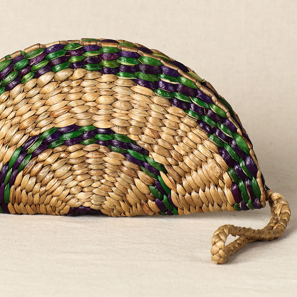 ITOKRI CRAFTS INITIATIVE Beige - Handmade Organic Water Hyacinth Hand Purse from Assam - view 2