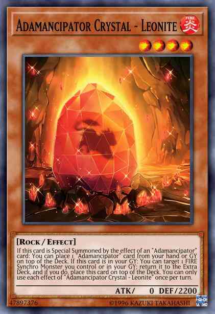 Yu-Gi-Oh! Adamancipator Crystal - Leonite - SESL-EN004 - Super Rare - 1st Edition