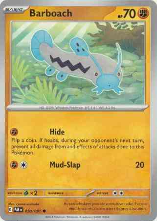 Common sv045-050 non-holo – Pokémon Barboach - 050/091 - Common [sv045-050] [Non-Holo]