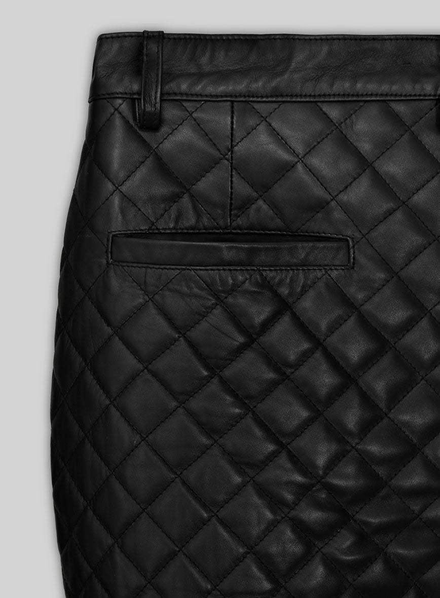 StudioSuits Bocelli Quilted Leather Pants - view 5