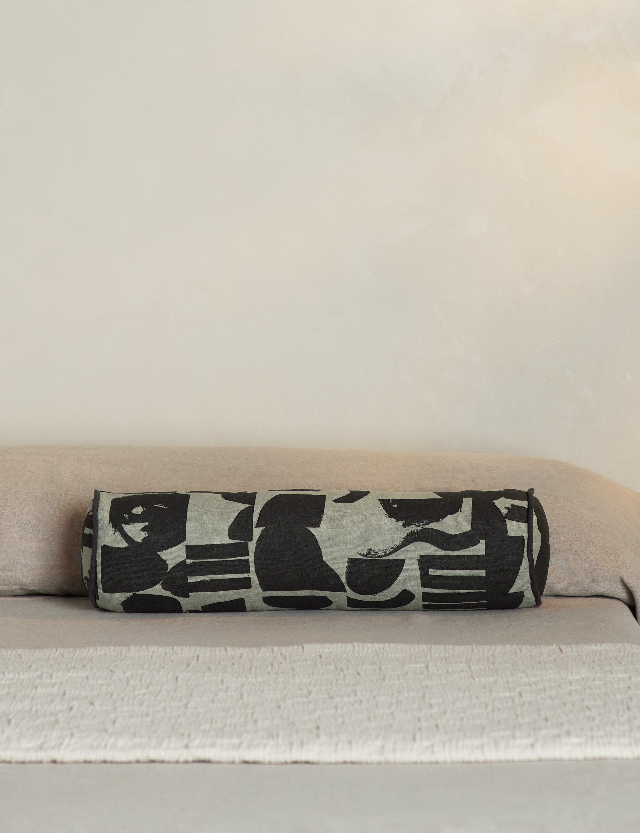 Lulu and Georgia Organic Shapes Linen Bolster Pillow by Sarah Sherman Samuel - view 5