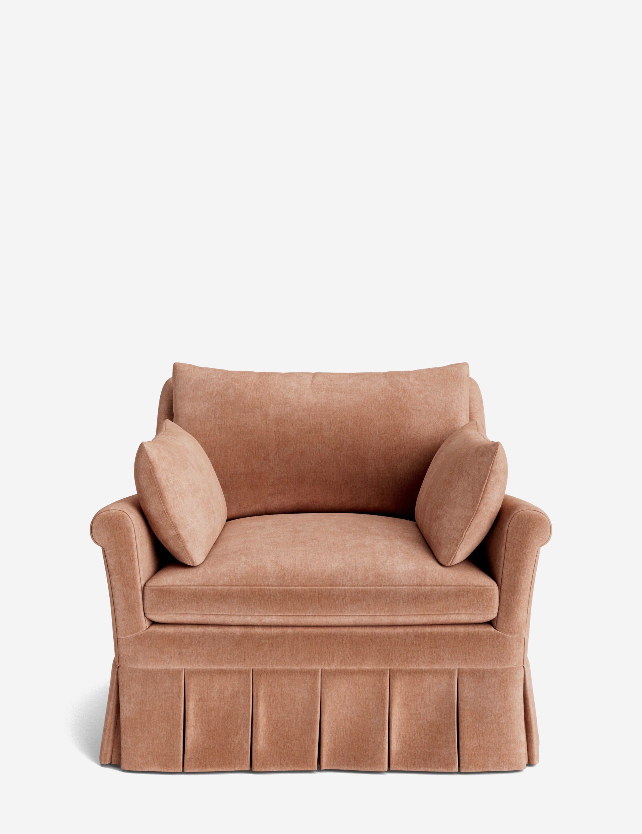 Lulu and Georgia Portola Rolled Arm Pleated Accent Chair