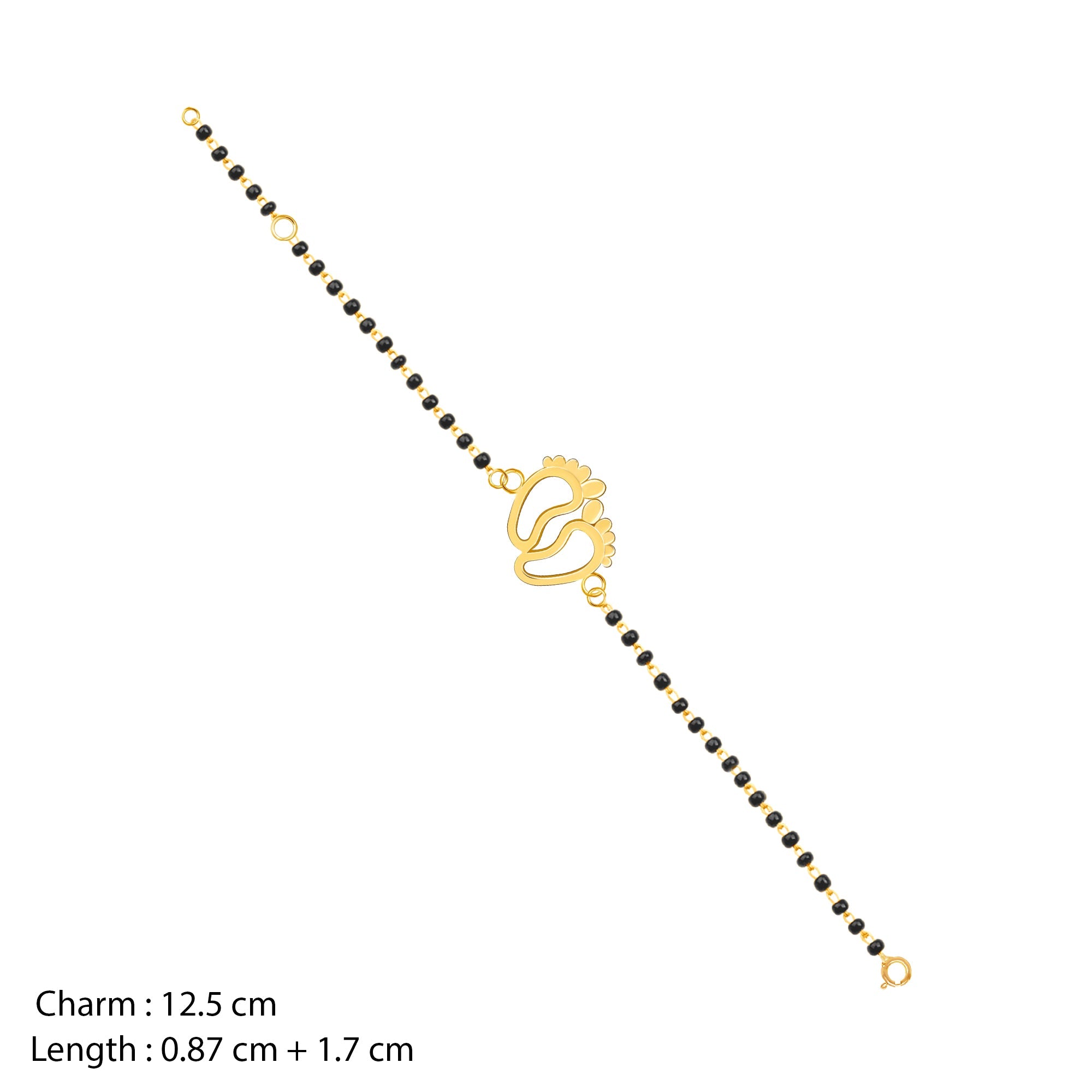 GIVA Jewellery Gold Baby Footprint Kids Nazariya Bracelet (0-1 yrs) - view 4