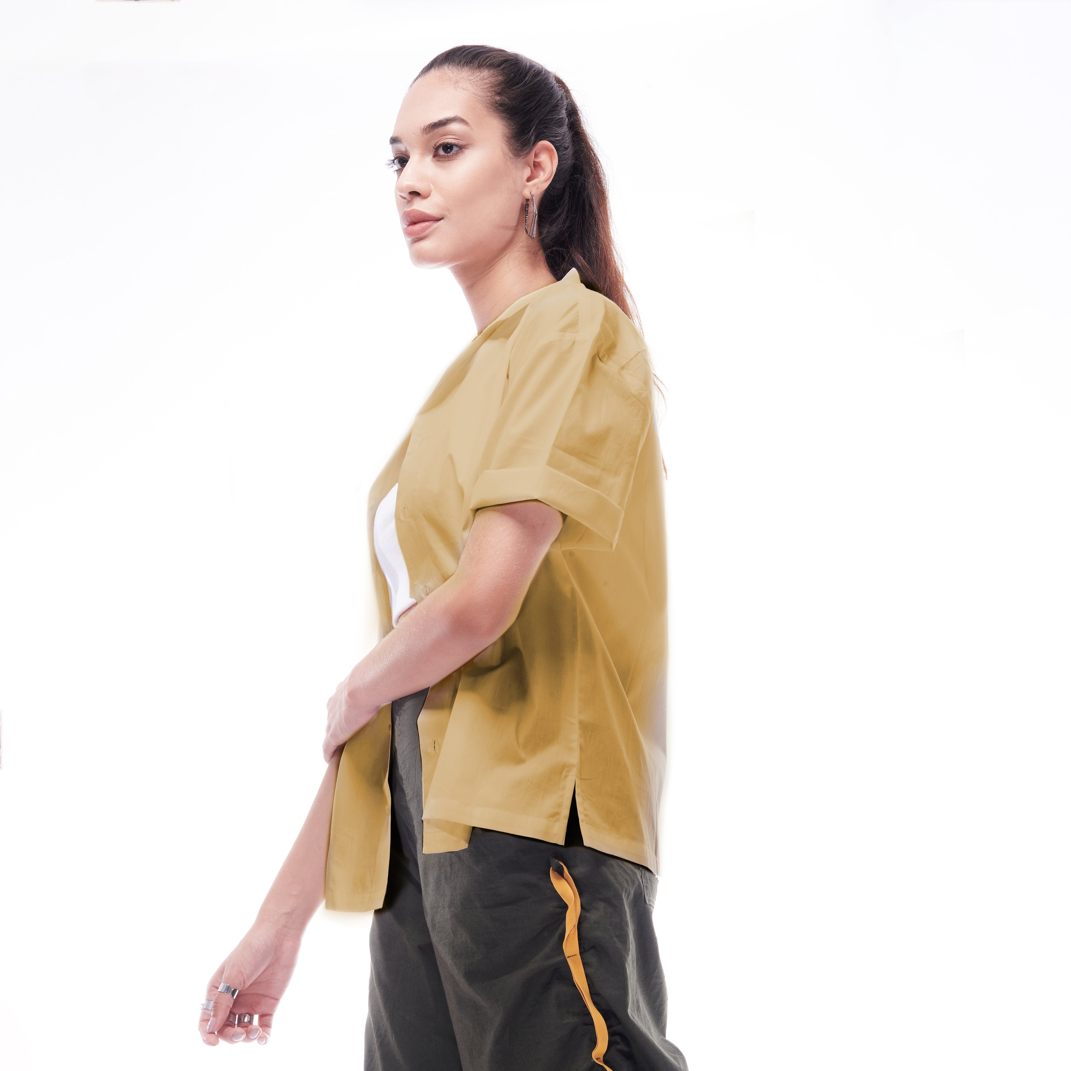 Normcore Khaki Unisex Shirts - view 8