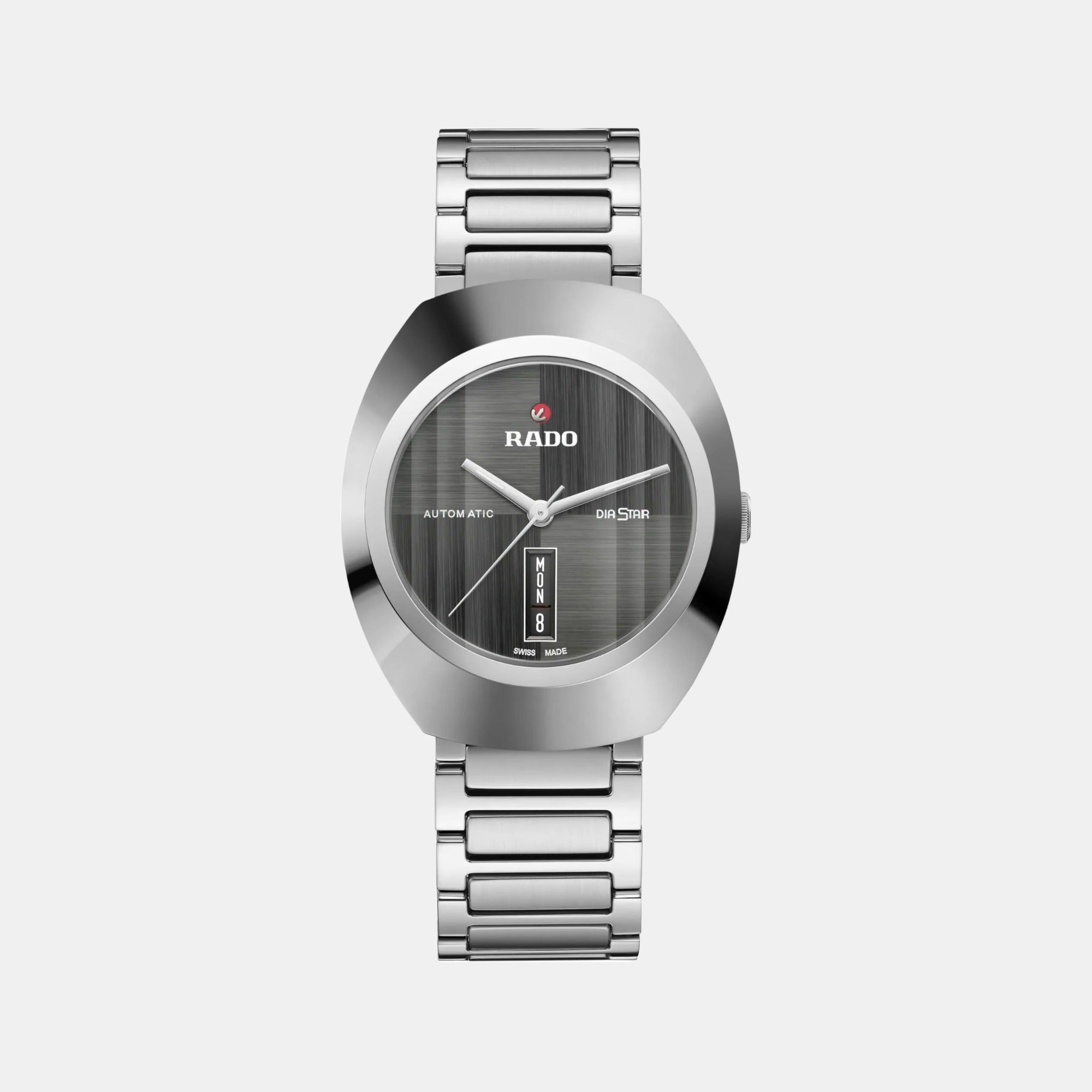 Rado Diastar Unisex Automatic Grey Dial Analog Stainless Steel Watch R12160103