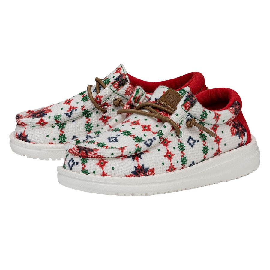 HEYDUDE shoes Wally Toddler Ugly Sweater Cool Yule - Holiday Cream - view 2