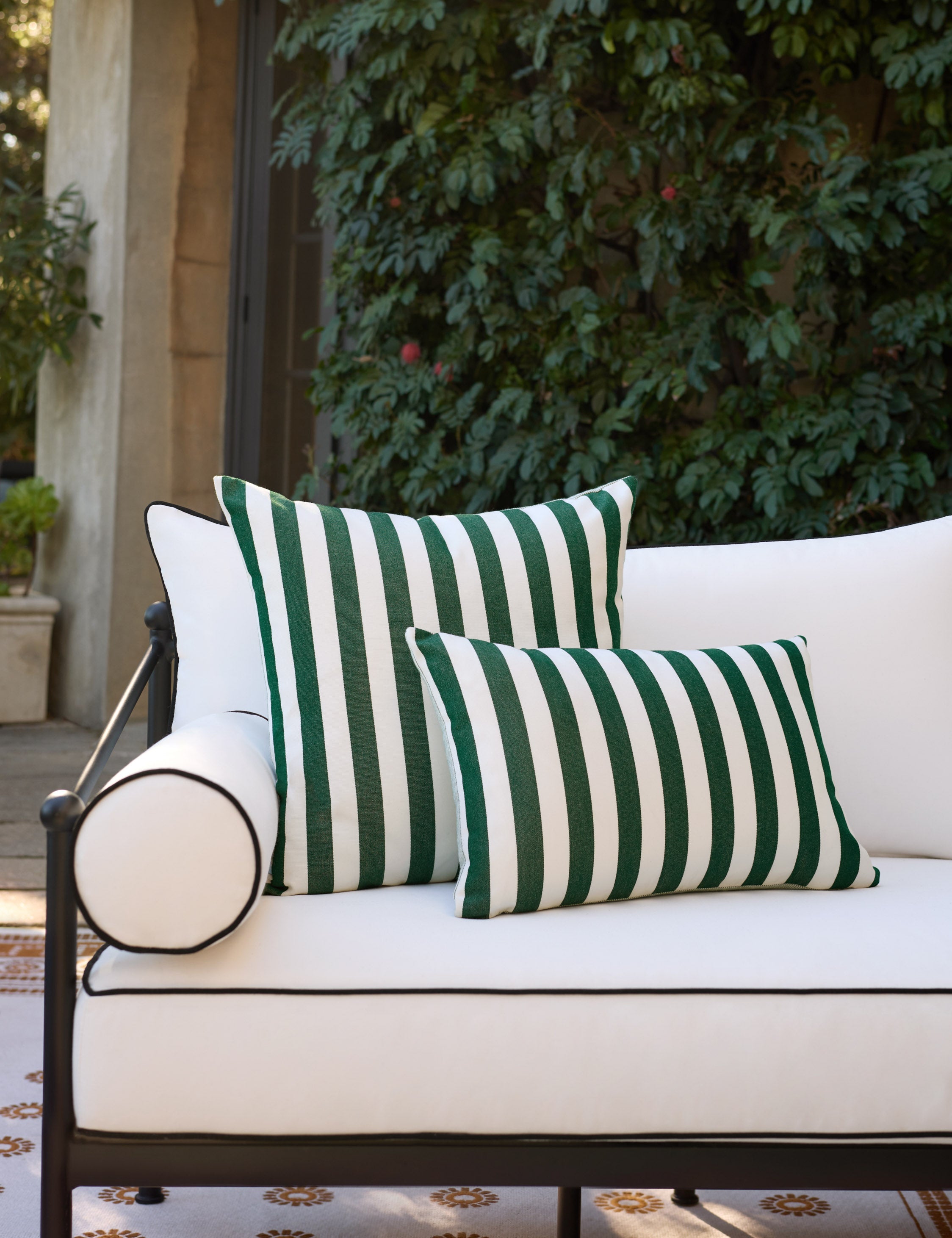 Indoor outdoor pillow – Yvonne Reversible Indoor / Outdoor Pillow by Sunbrella for Lulu and Georgia