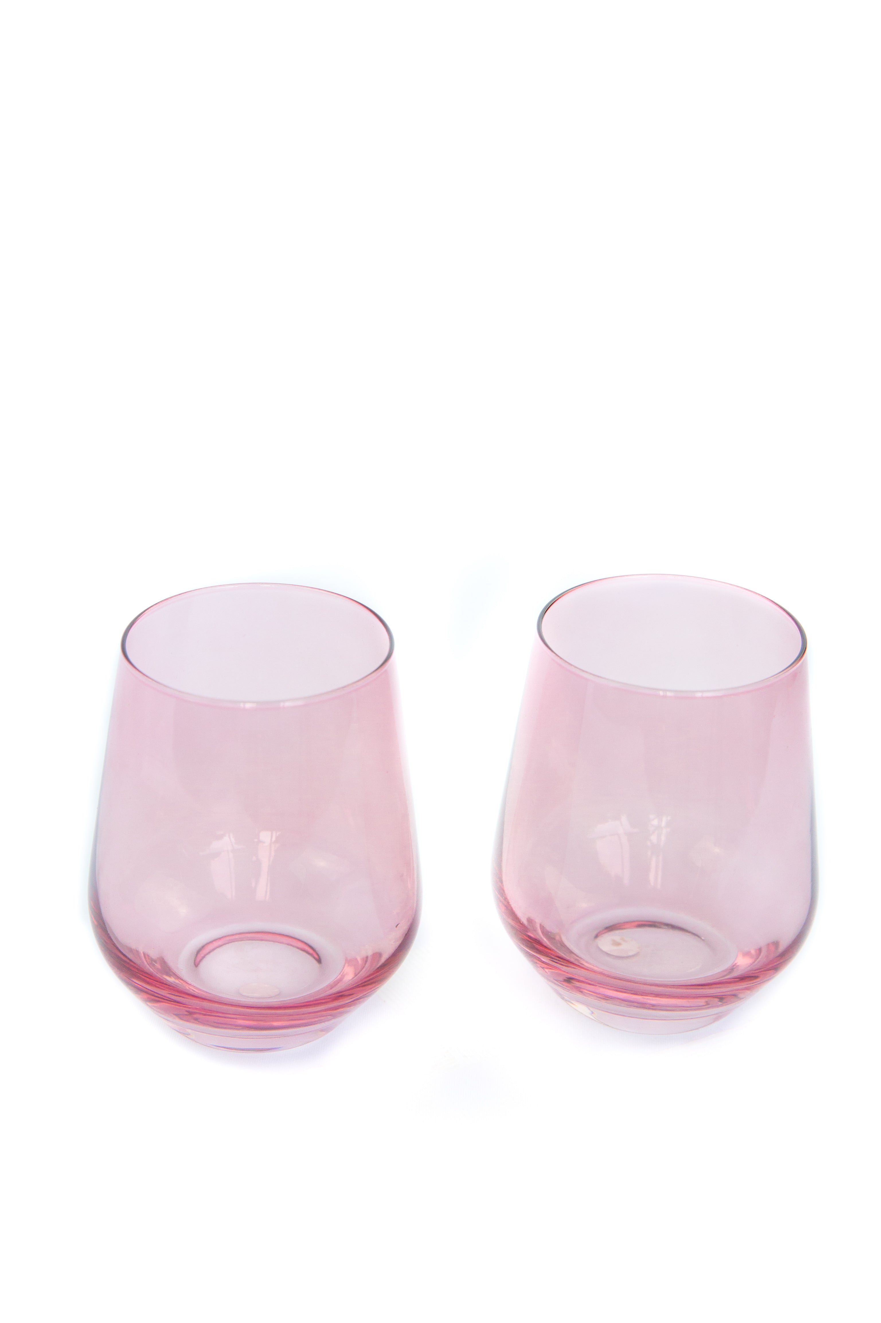 Estelle Colored Glass Estelle Colored Wine Stemless - Set of 6 {Rose} - view 12