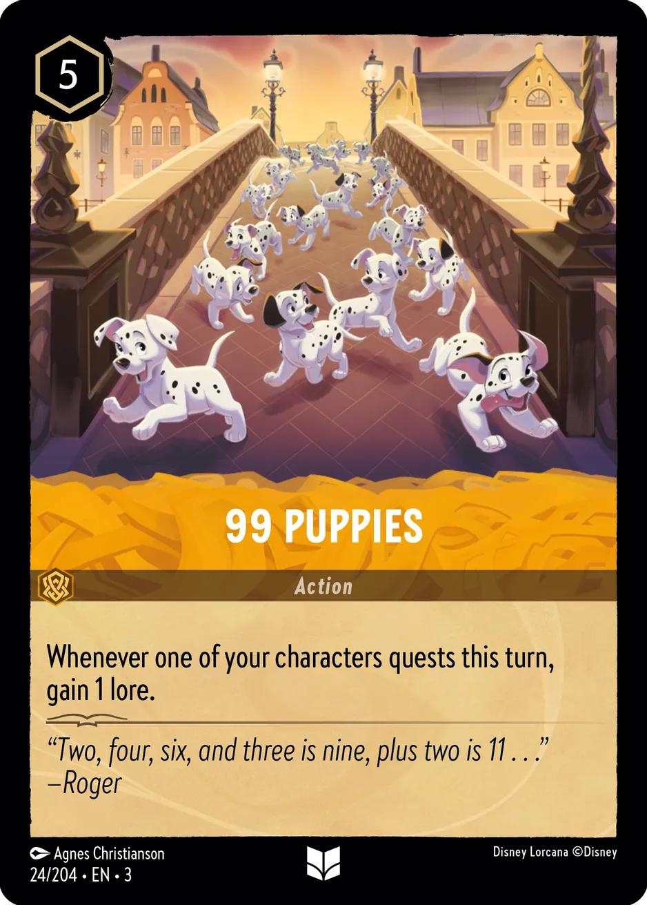 Lorcana 99 Puppies - 24/204 [Into the Inklands] [Non-Foil]