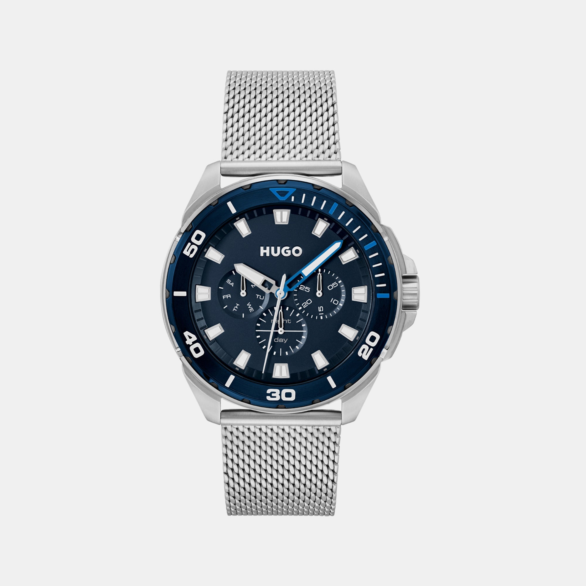 Boss Fresh Men Quartz Blue Dial Chronograph Mesh Watch 1530287