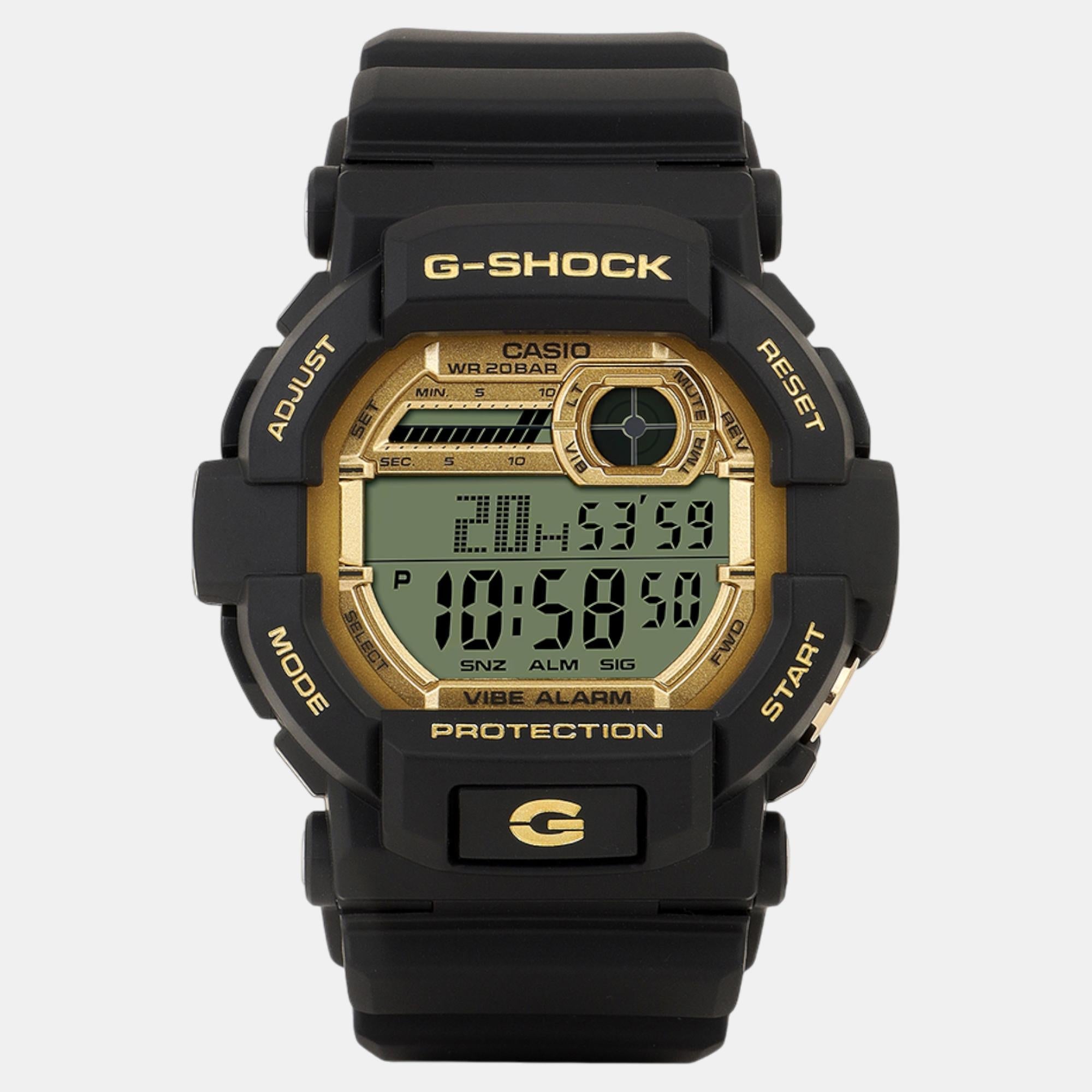 Casio G-Shock Men Quartz Gold Dial Digital Resin Watch G1455